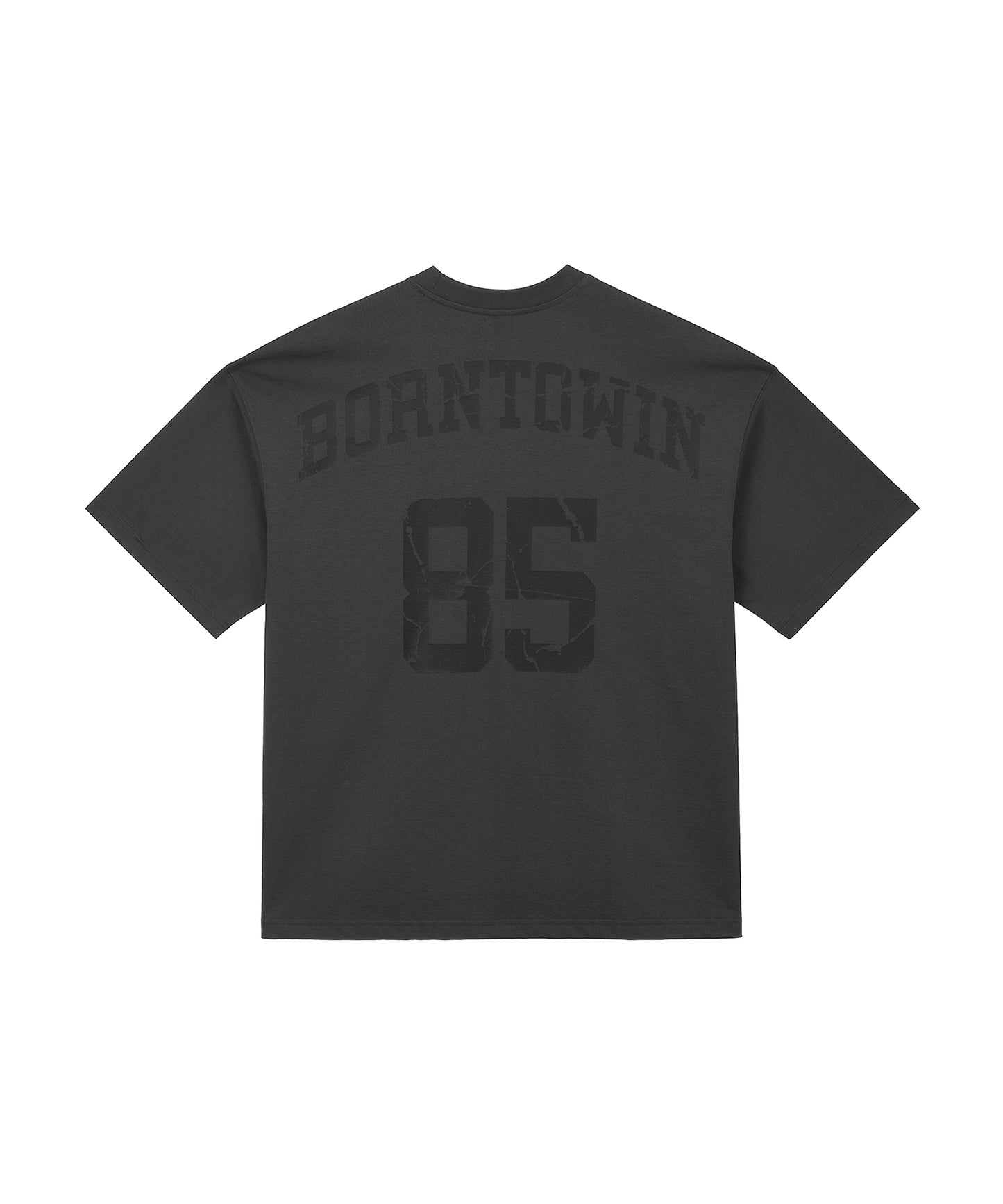 85 BACK LOGO EXTRA FIT T-SHIRTS [CHARCOAL]