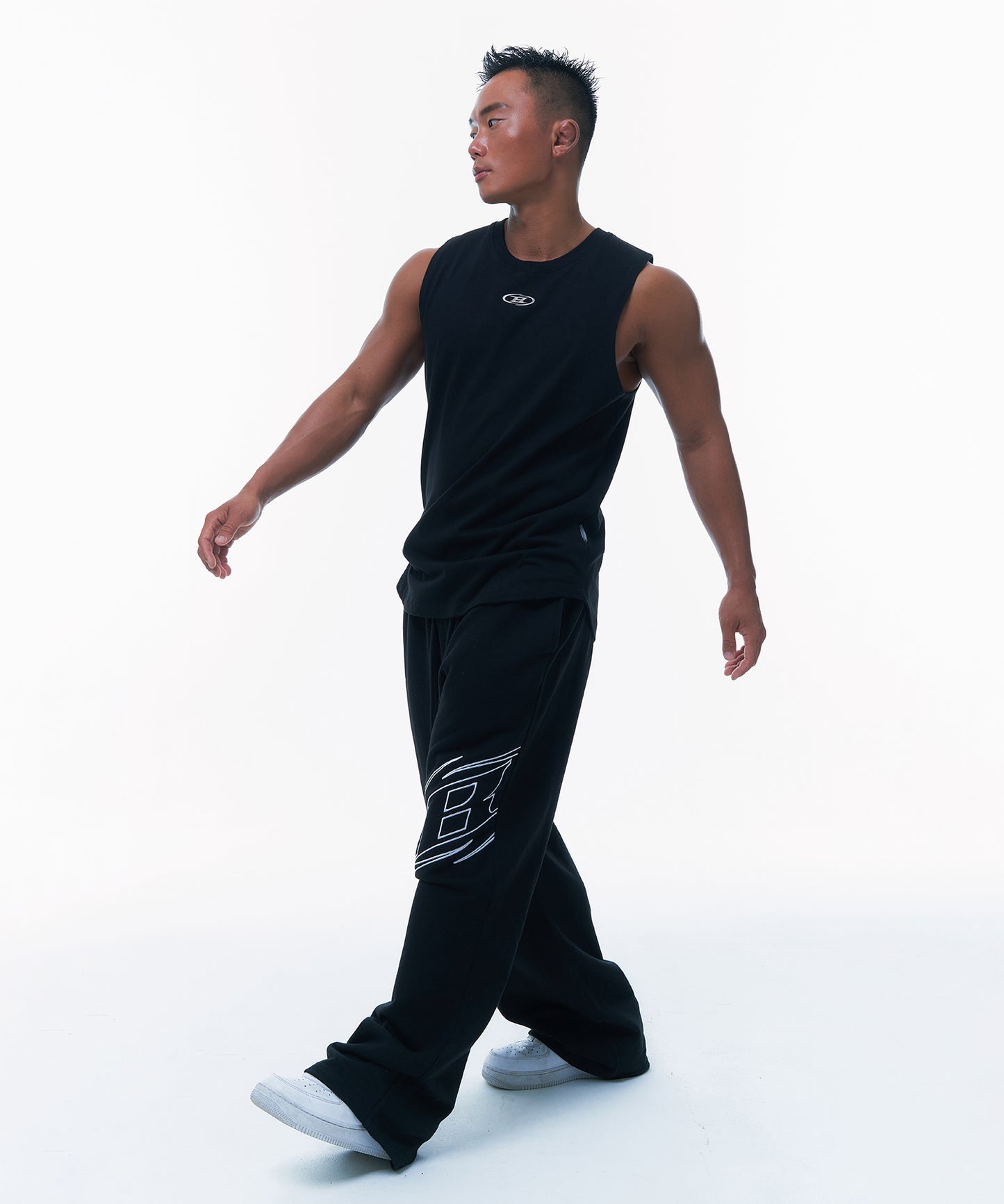 STROKE B WIDE PANTS [BLACK]