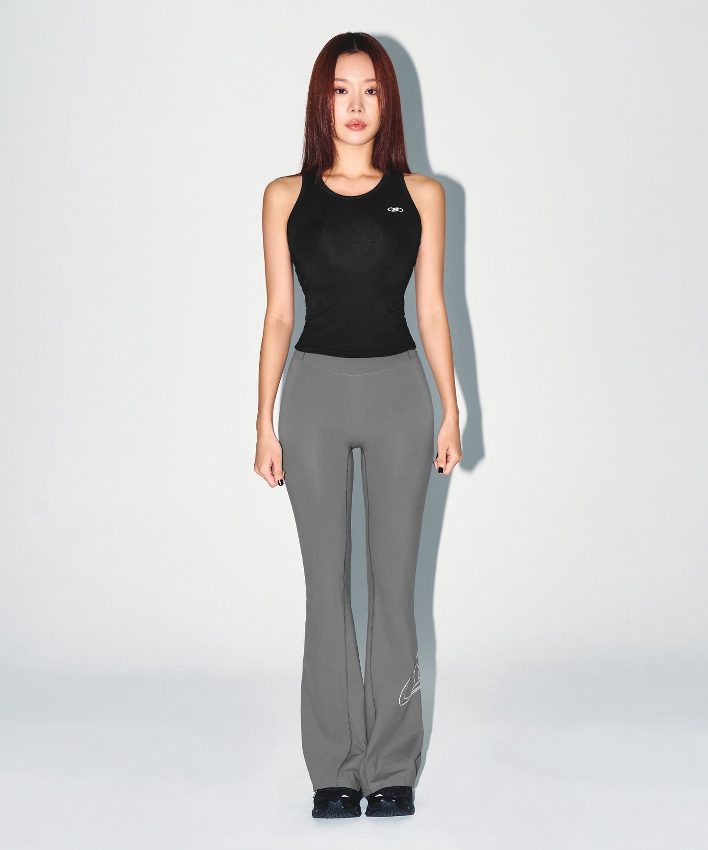 W BRN RACER BACK SLEEVELESS [BLACK]