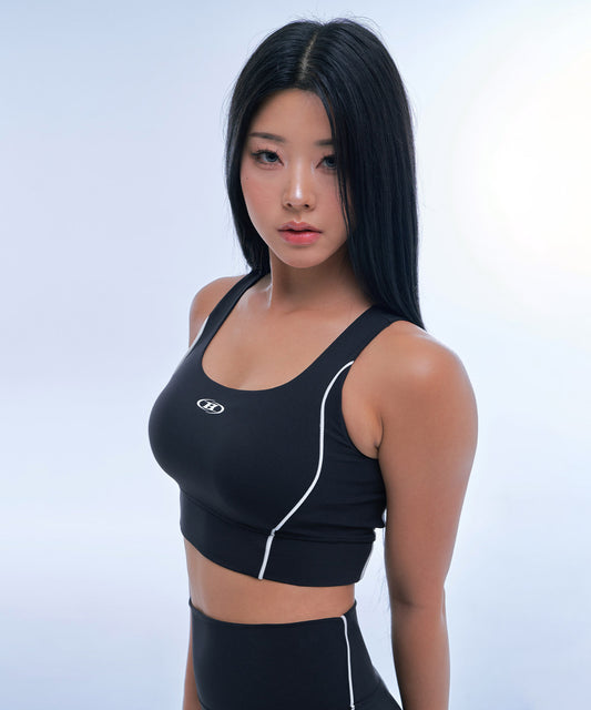 SYMBOL B PIPING TANK TOP [BLACK]