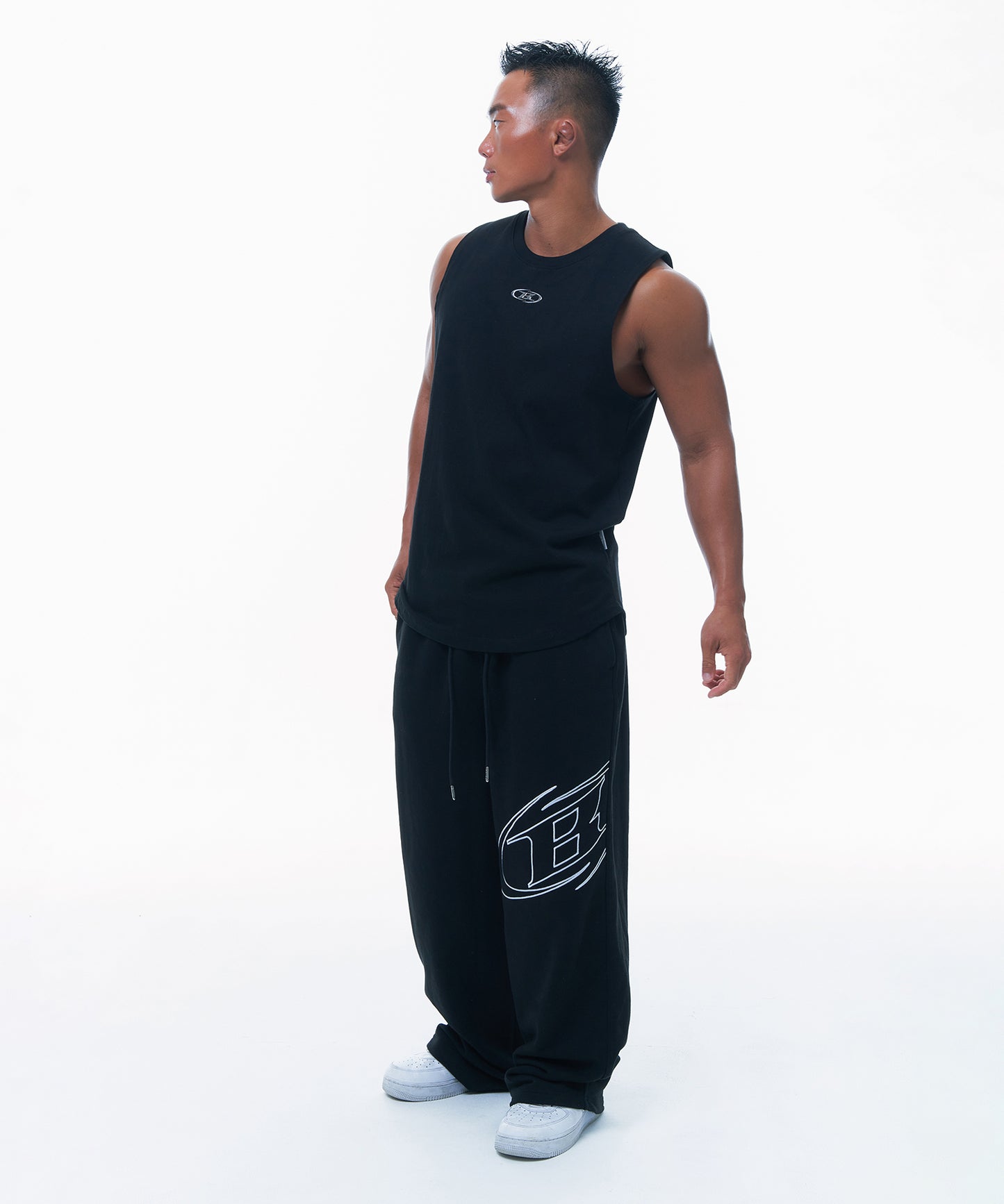 STROKE B WIDE PANTS [BLACK]