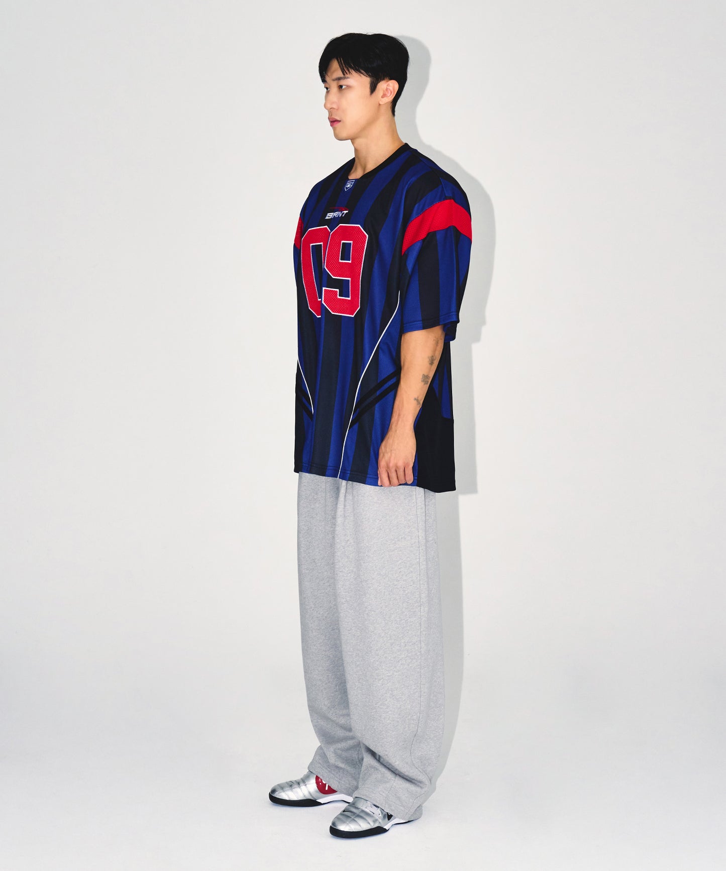 09 APPLIQUE RUGBY JERSEY T-SHIRTS [BLUE]