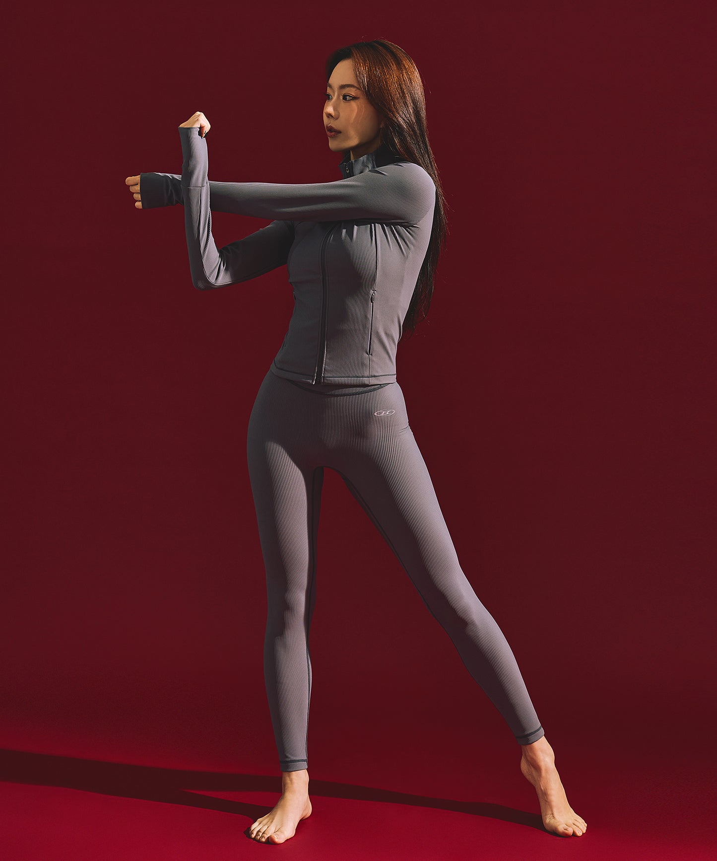 W B-FLEX LONG LEGGINGS [CHARCOAL]