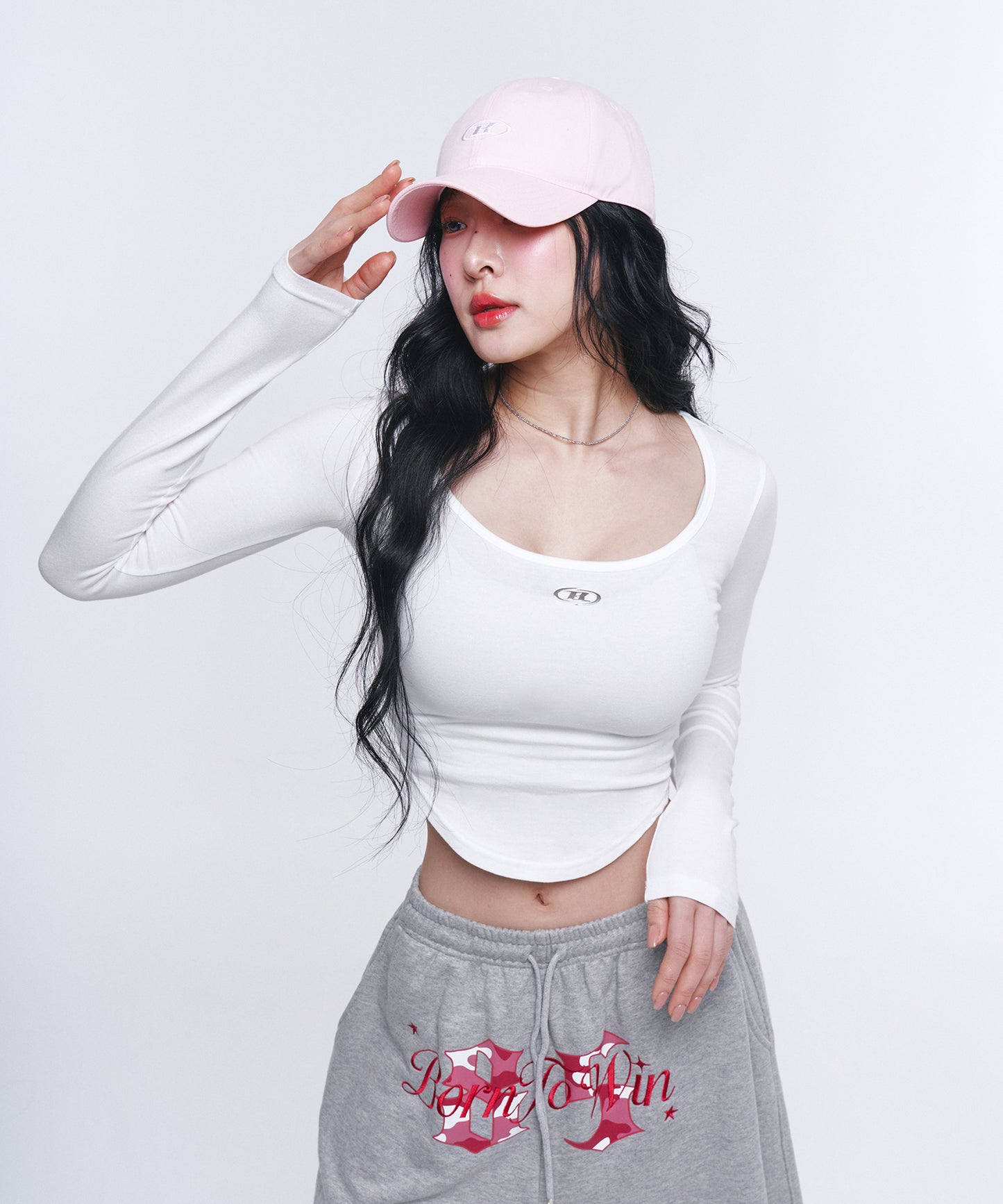 SMALL B SYMBOL BALL CAP [PINK]