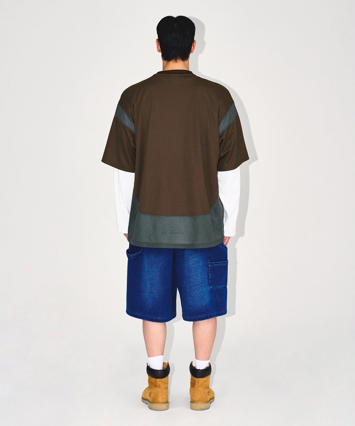 09 APPLIQUE RUGBY JERSEY T-SHIRTS [BROWN]