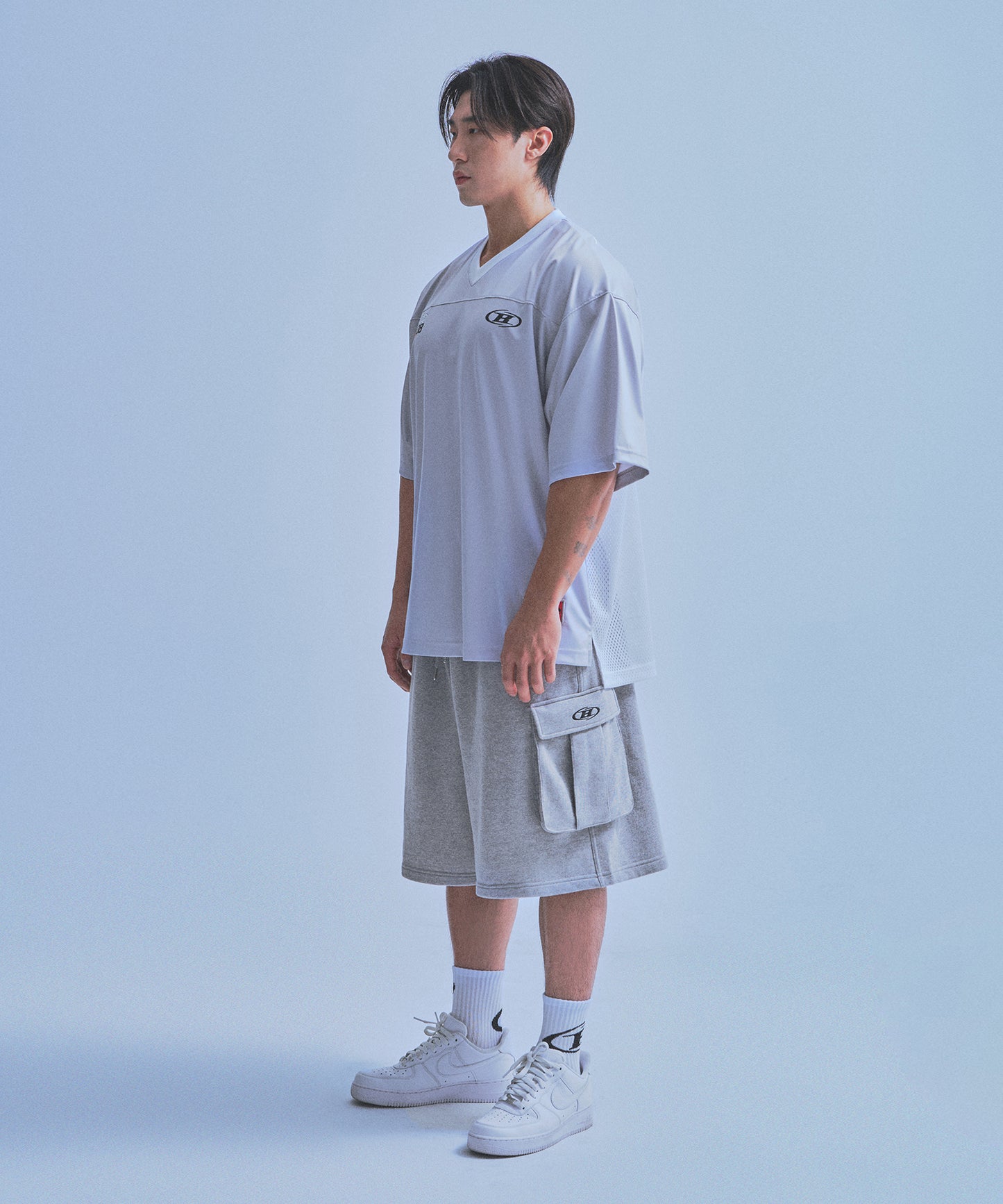 08 RUGBY JERSEY T-SHIRTS [SILVER]