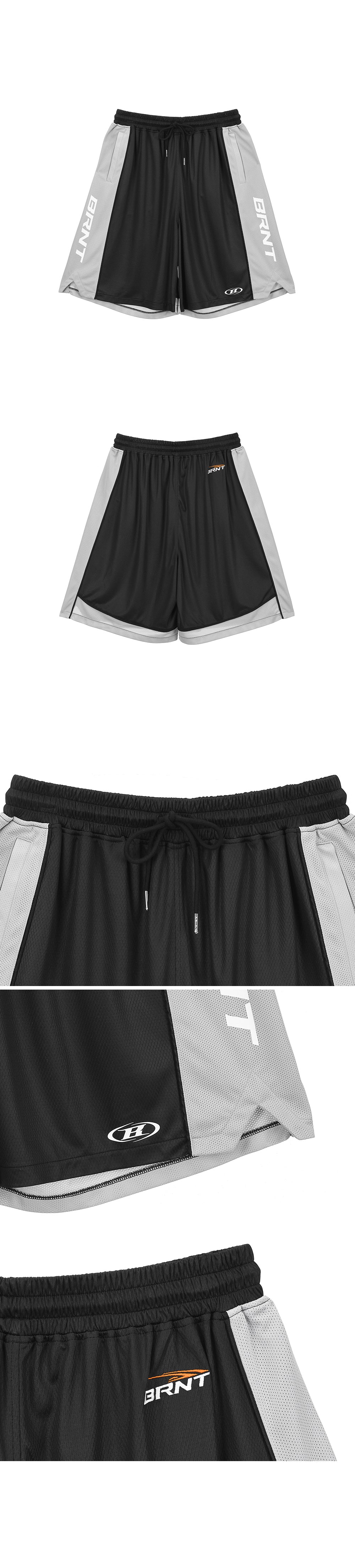 [4/7 Sale] MESH FOOTBALL JERSEY BERMUDA PANTS [BLACK]
