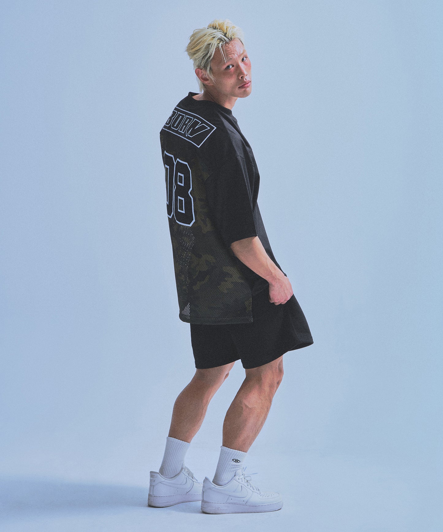 CHROME B HALF PANTS_SHORT VER [BLACK]