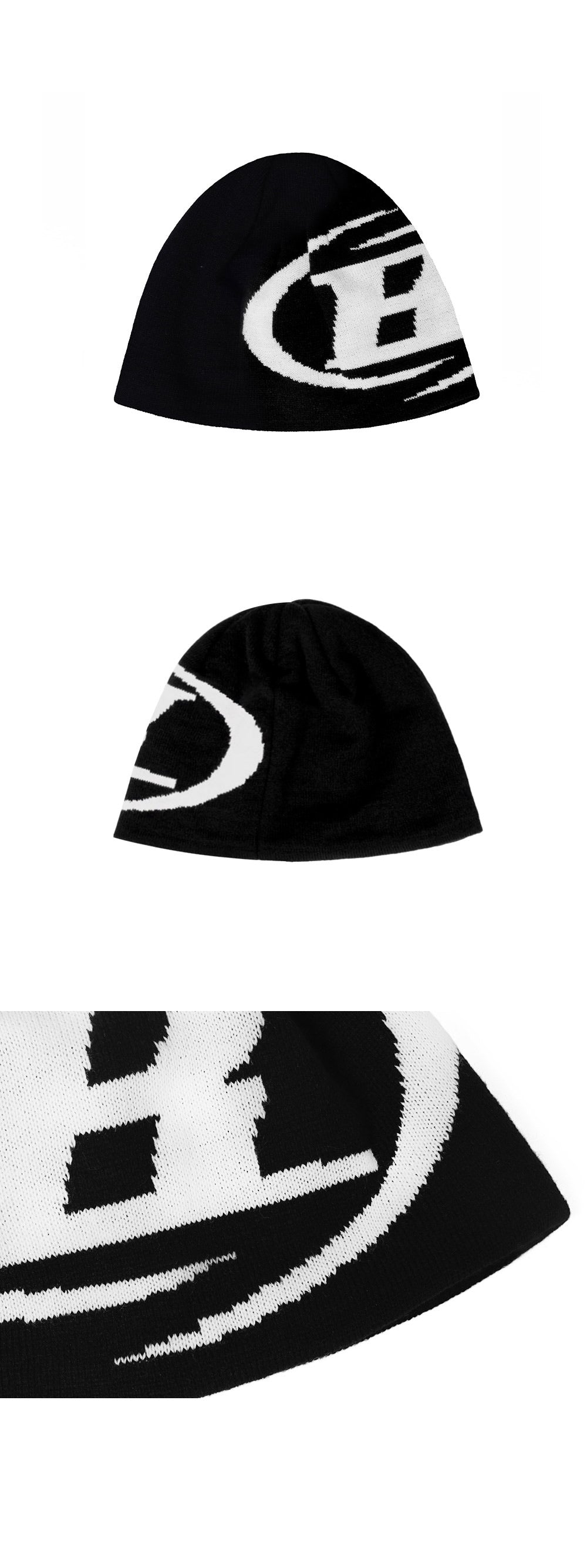 SYMBOL B JACQUARD BEANIE [BLACK]