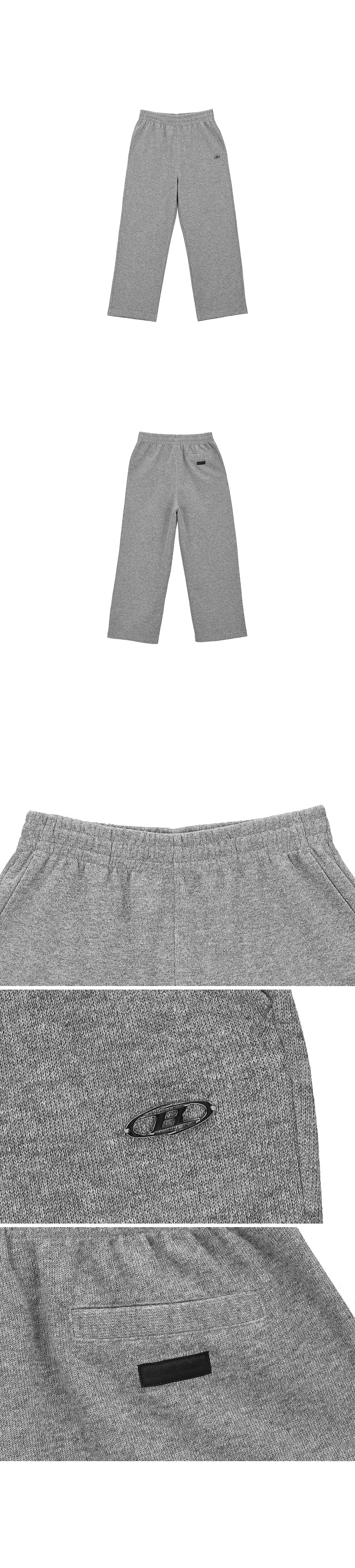 KNIT LIKE WIDE PANTS [MELANGE GREY]