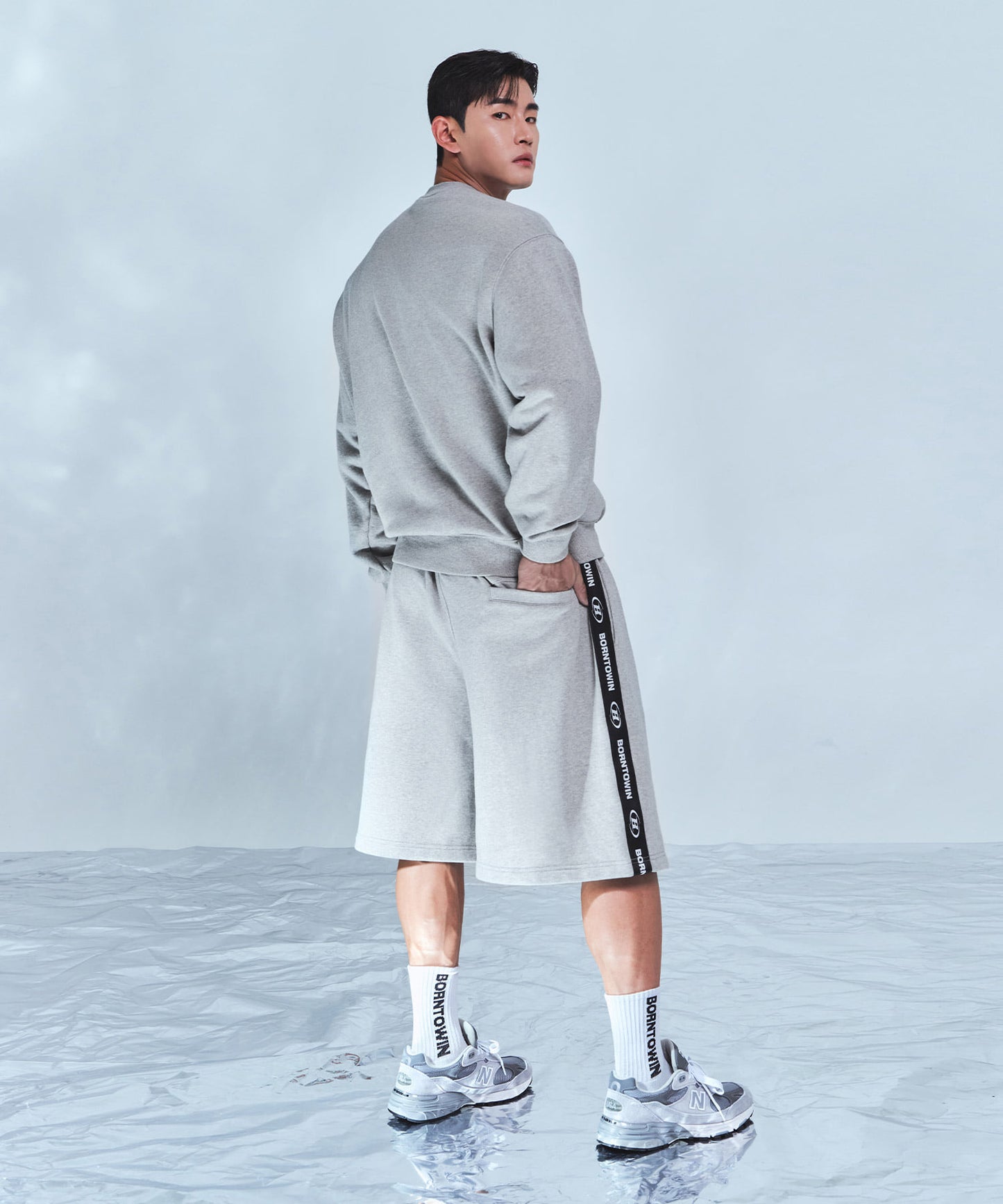 CHROME B SWEATSHIRTS [MELANGE GREY]