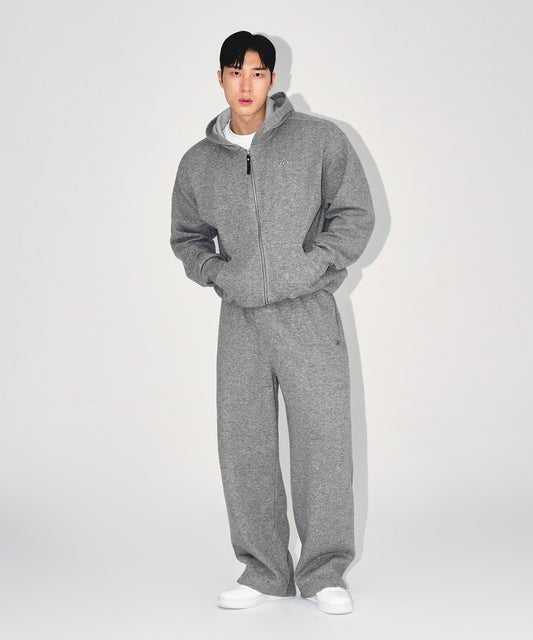 KNIT LIKE WIDE PANTS [MELANGE GREY]