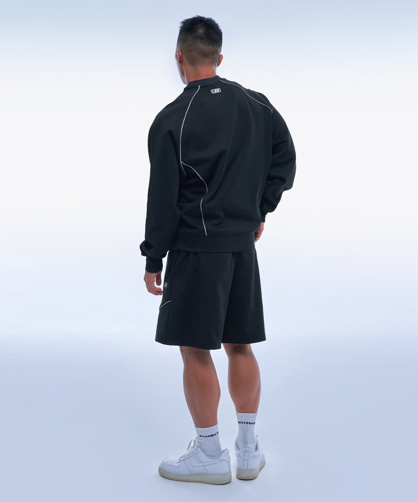 SILVER LINE JERSEY HALF PANTS SHORT VER [BLACK]