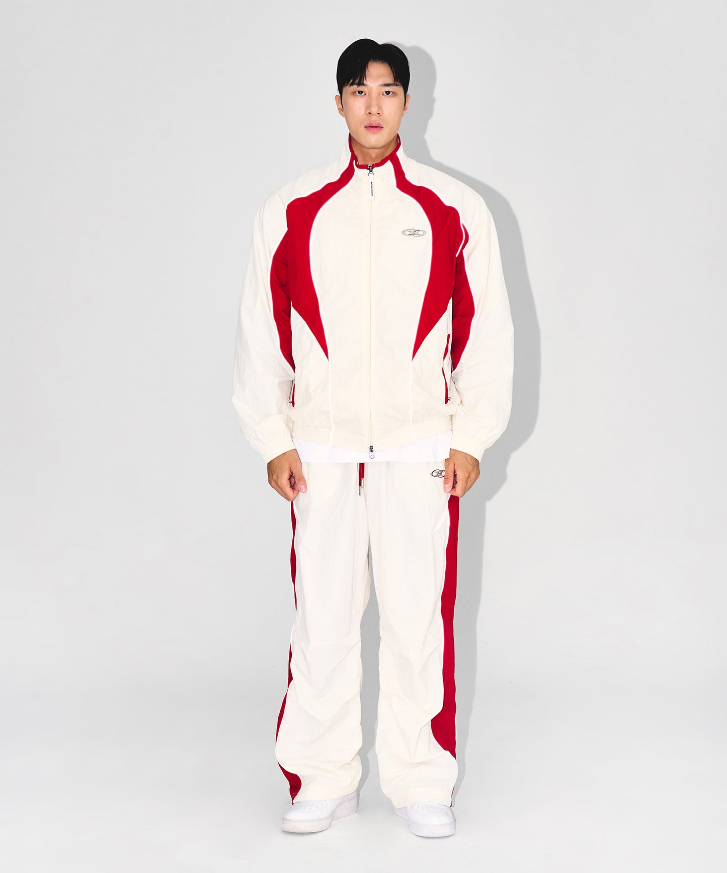 NYLON BLOCK JACKET [WHITE]