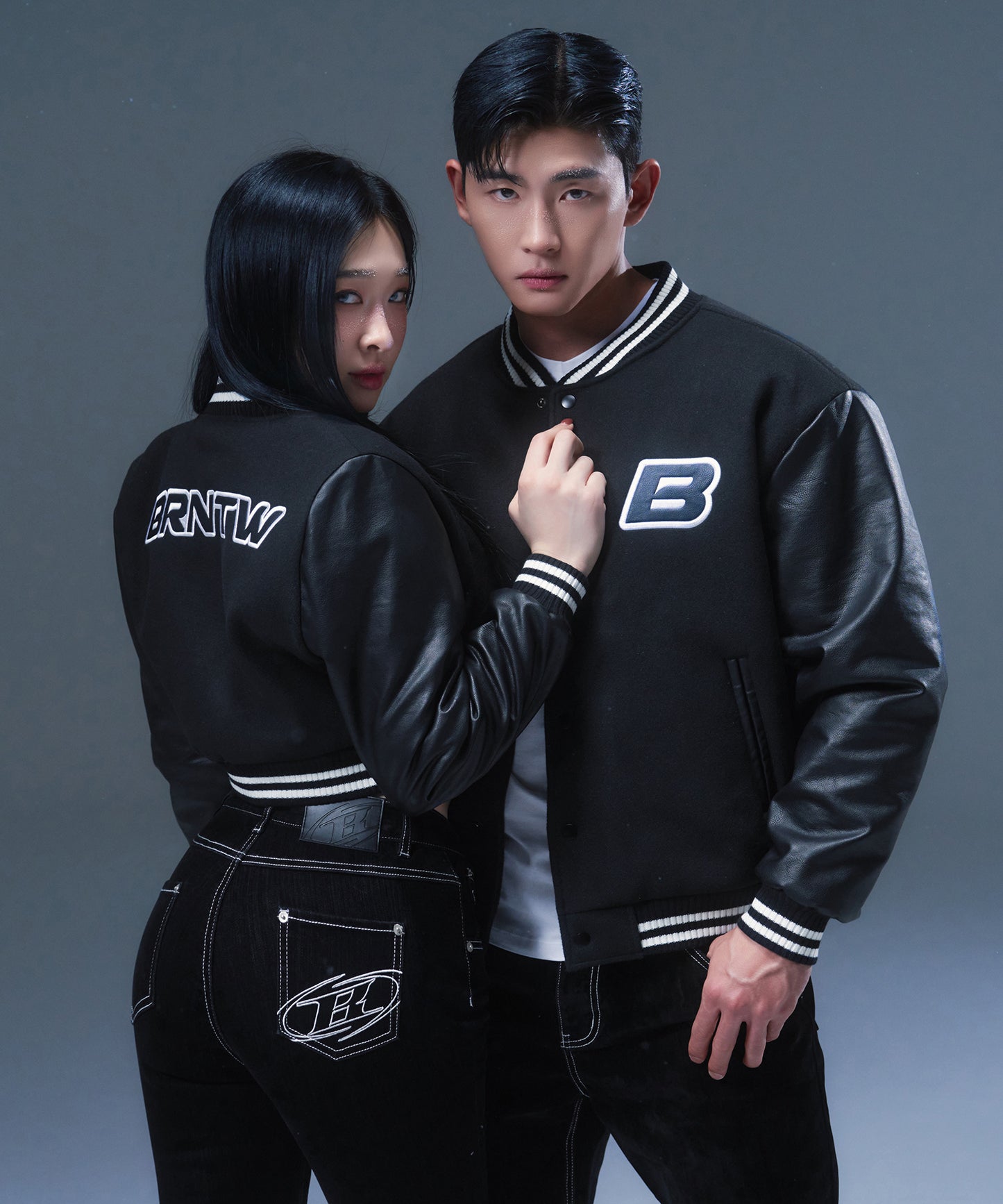 VARSITY QUILTING CROP JACKET [BLACK]