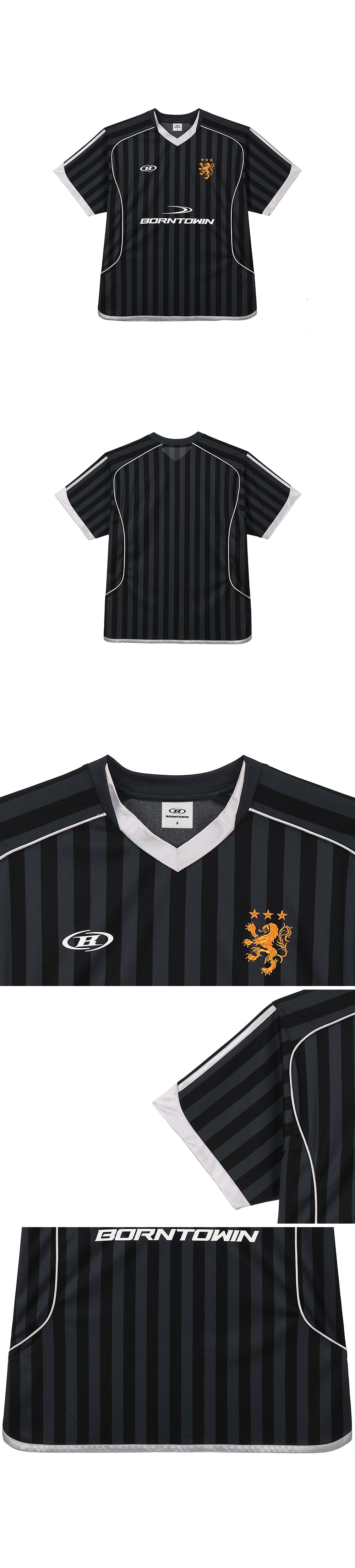 SYMBOL B SOCCER STRIPE JERSEY [BLACK]