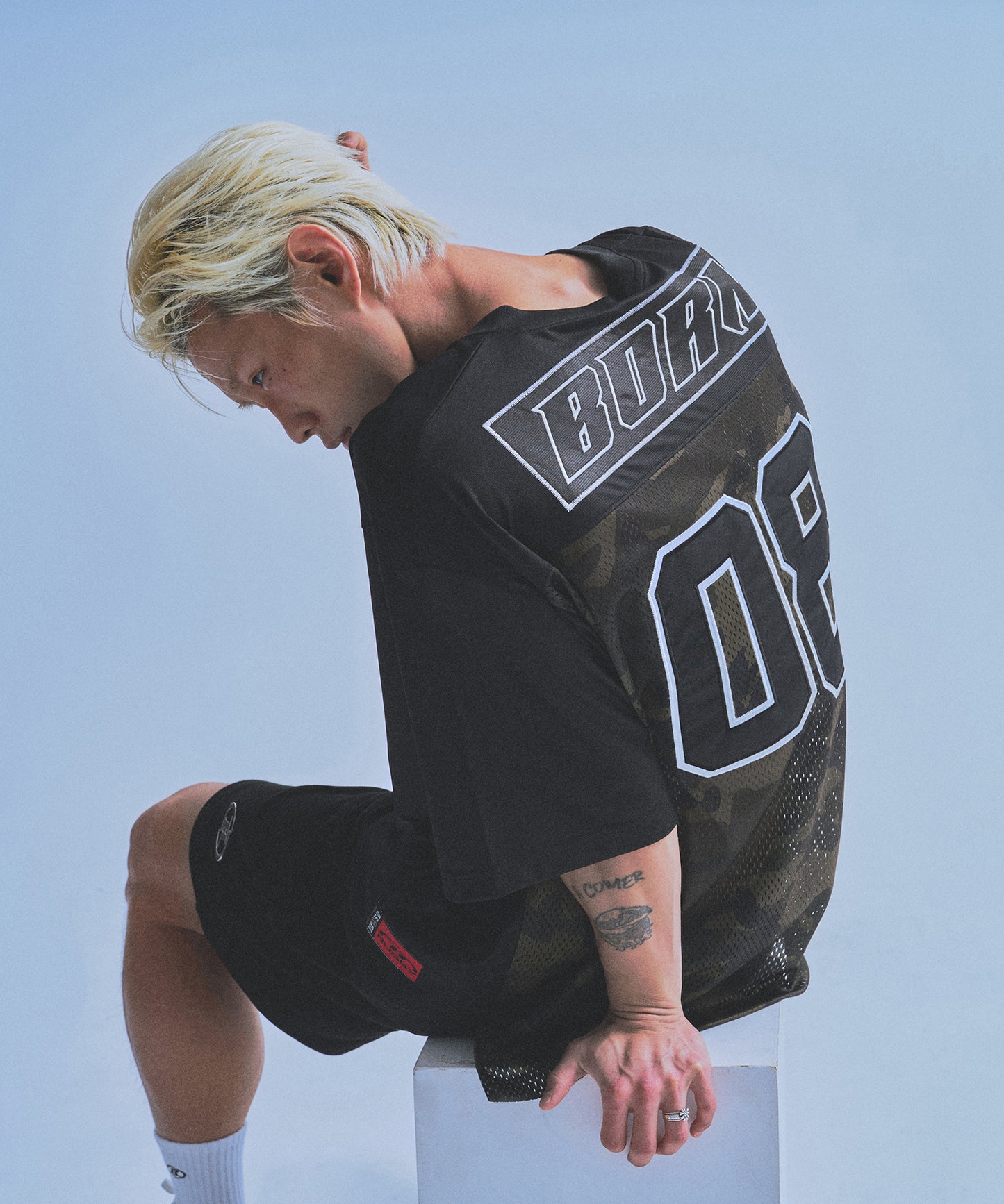 IN STOCK* 08 RUGBY JERSEY T-SHIRTS [BLACK CAMO]