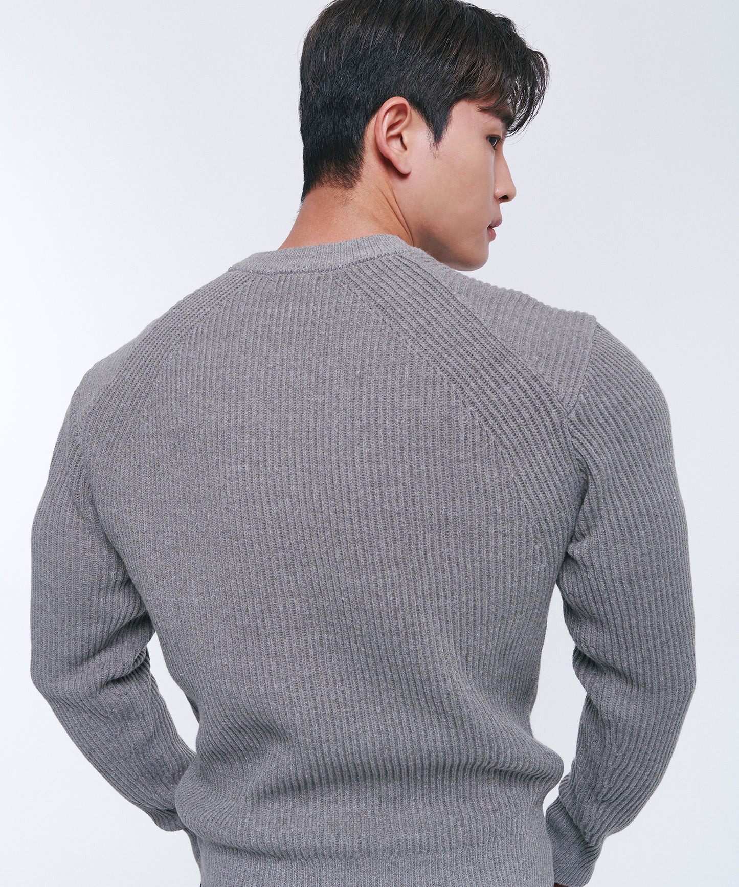 CHROME LOGO MUSCLE FIT KNIT [GREY]