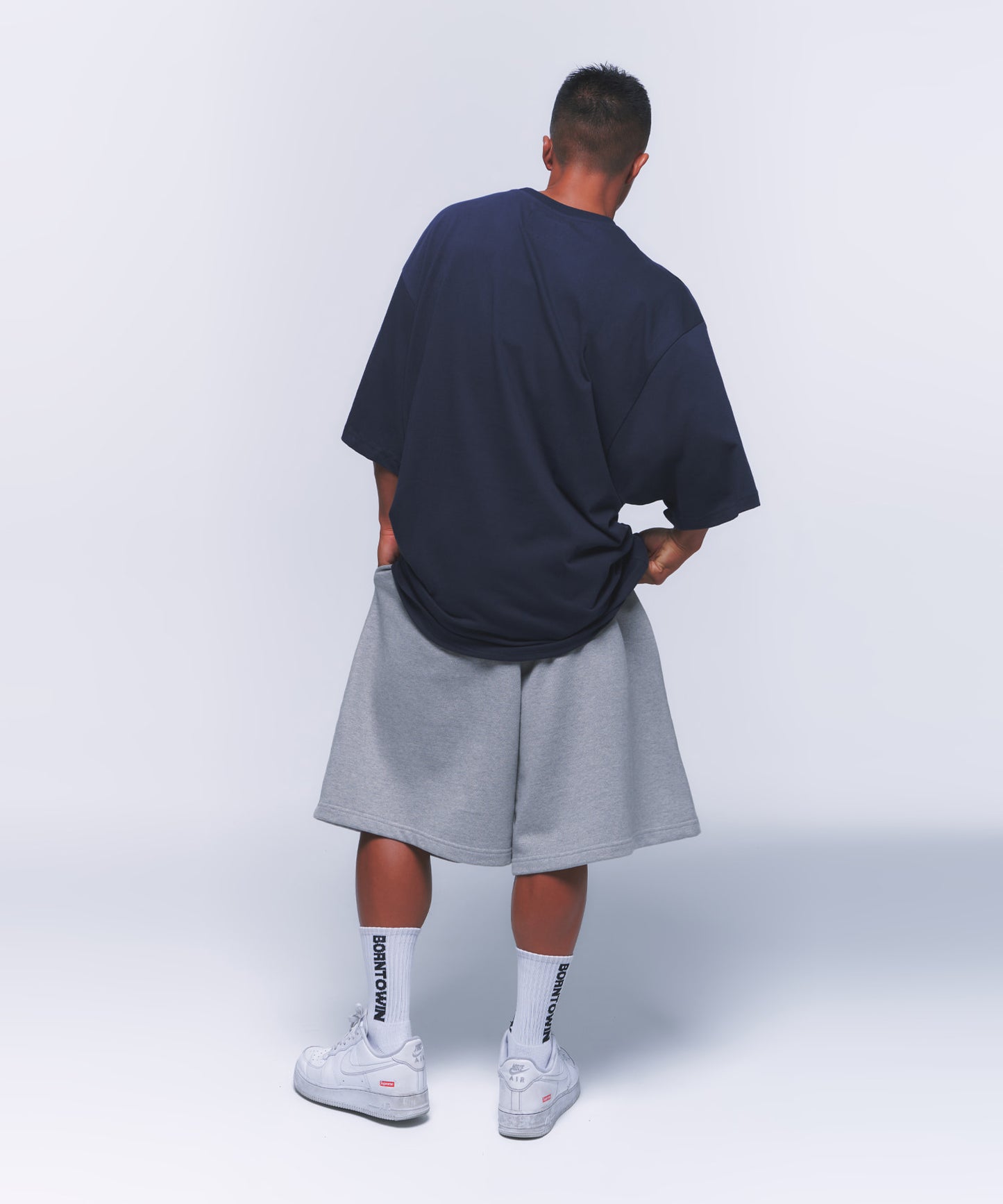 RAISEBORN OVER FIT T-SHIRTS [NAVY]
