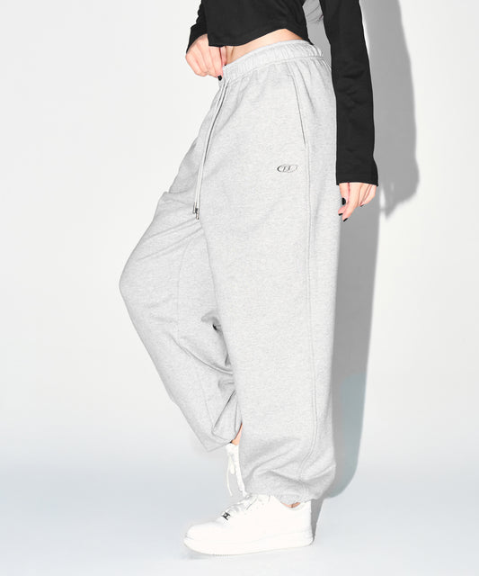 W SEMI WIDE SWEAT JOGGER PANTS [MELANGE GREY]