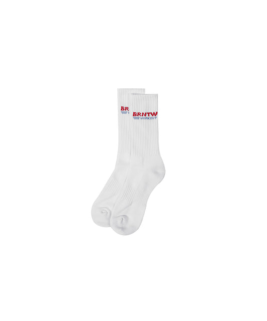 WORKOUT LOGO SOCKS [WHITE]