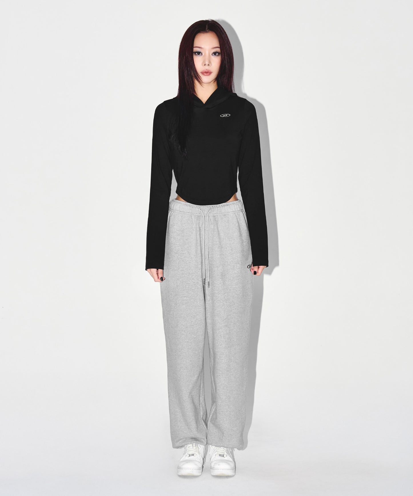 W SEMI WIDE SWEAT JOGGER PANTS [MELANGE GREY]