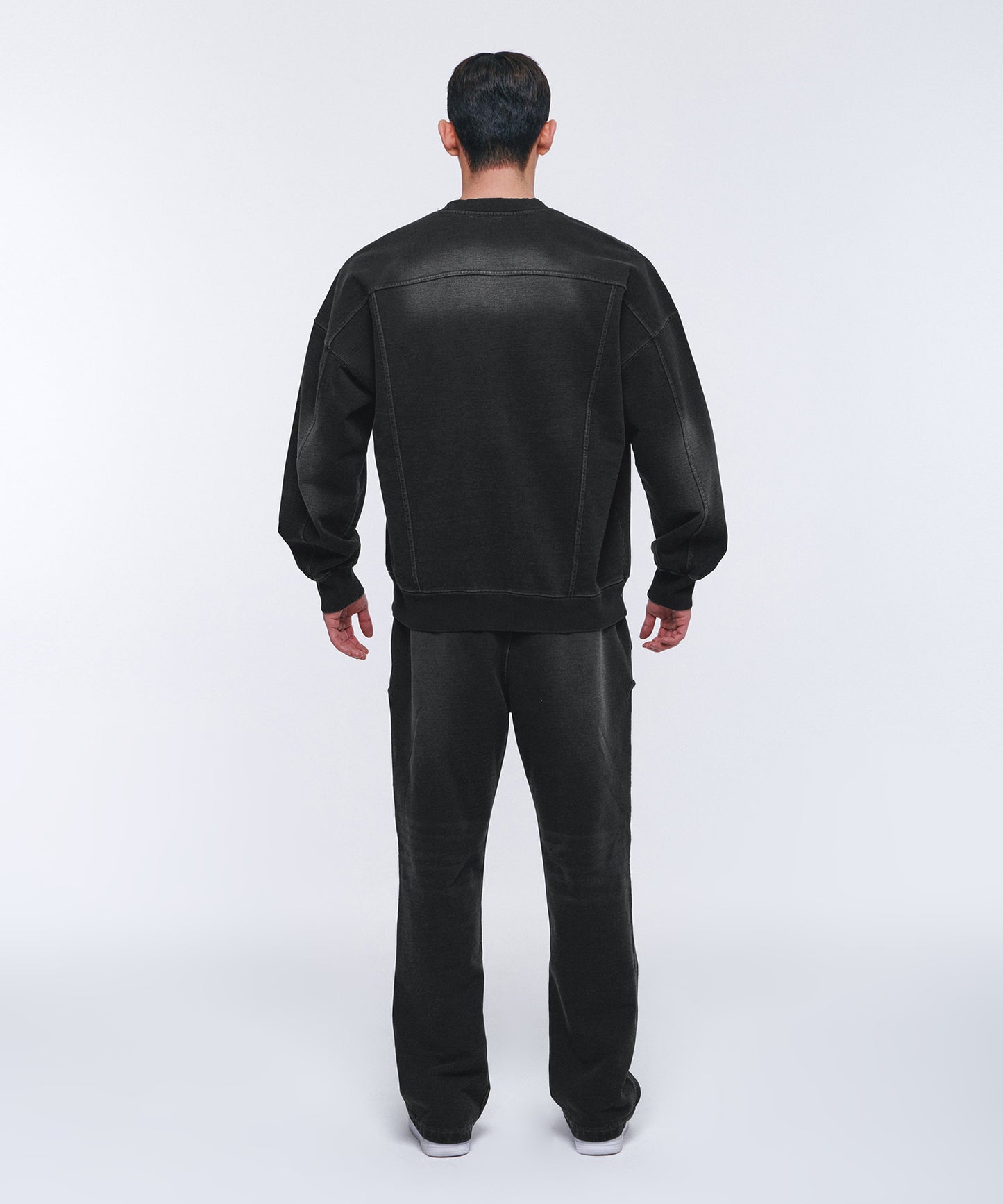 DENIM LIKE SWEAT PANTS [BLACK DENIM]