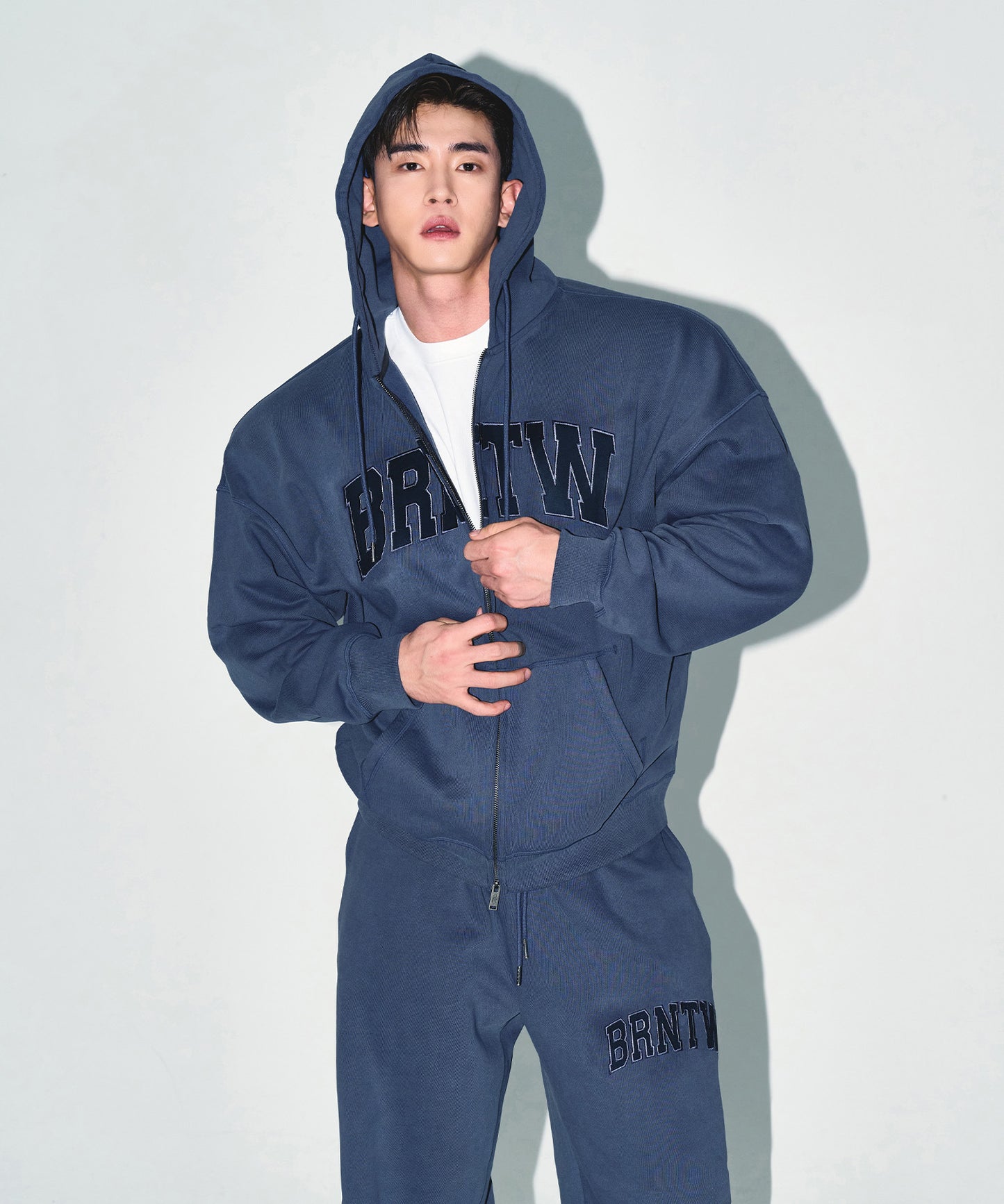 [12/16 Delivery] PIGMENT DYEING HOODIE ZIP-UP [BLUE]
