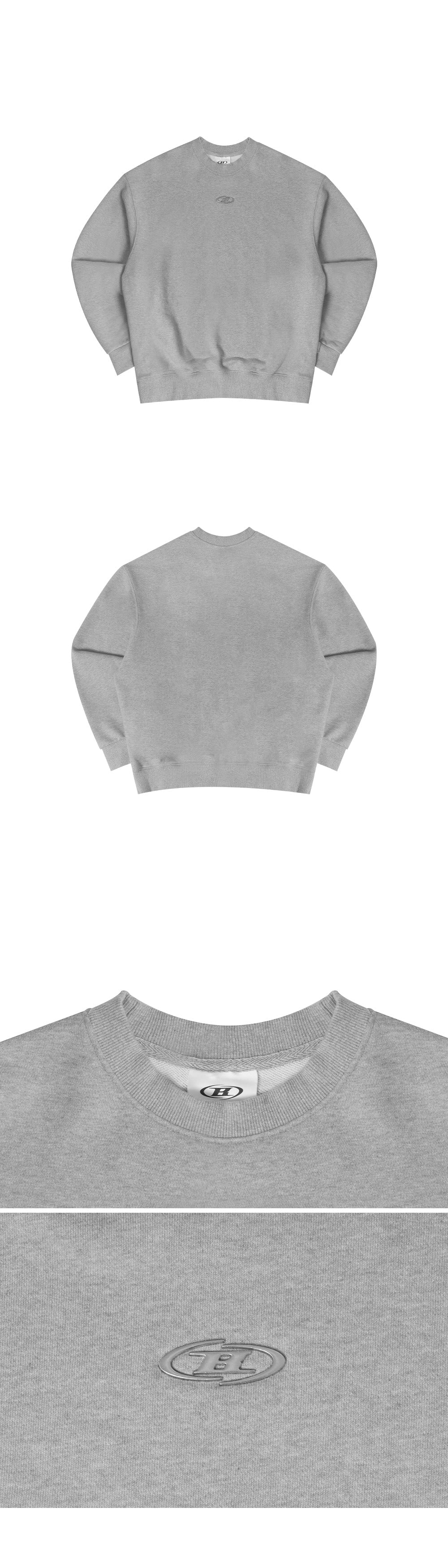 CHROME B SWEATSHIRTS [MELANGE GREY]