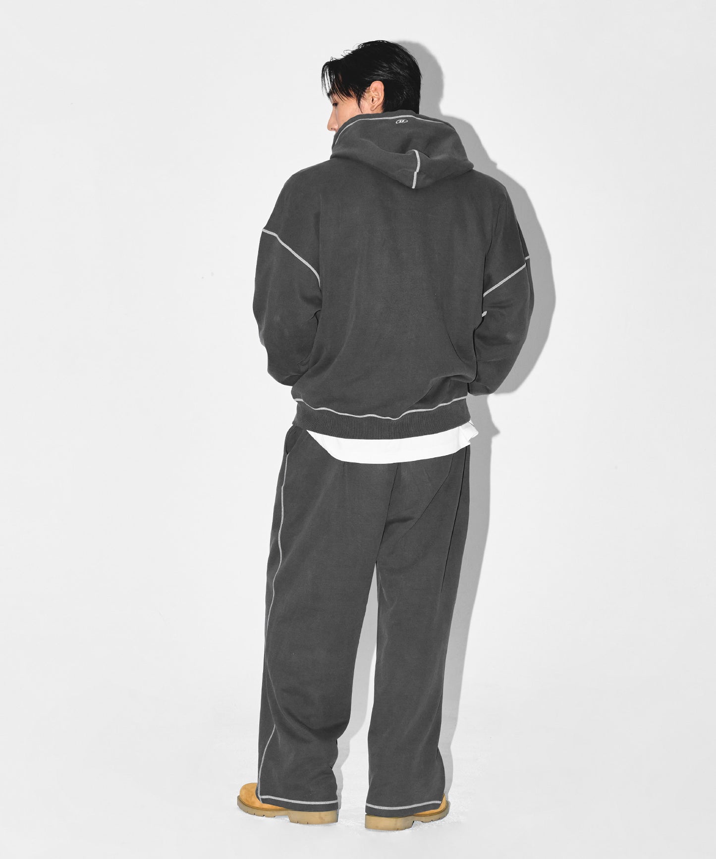 [12/16 Delivery] PIGMENT DYEING HOODIE ZIP-UP [CHARCOAL]