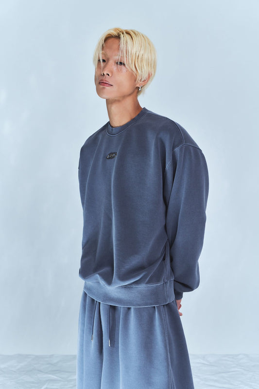 CHROME B PIGMENT SWEATSHIRTS [BLUE]