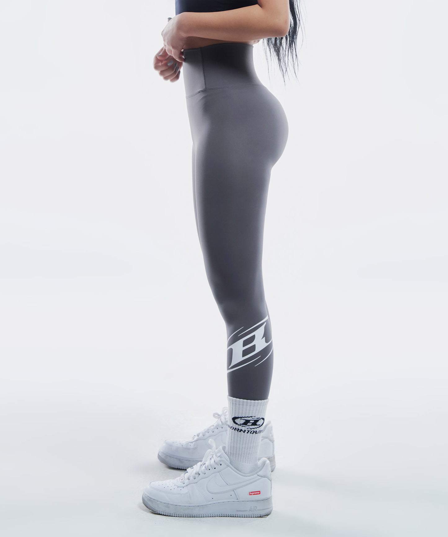 SYMBOL B LONG LEGGINGS [GREY]