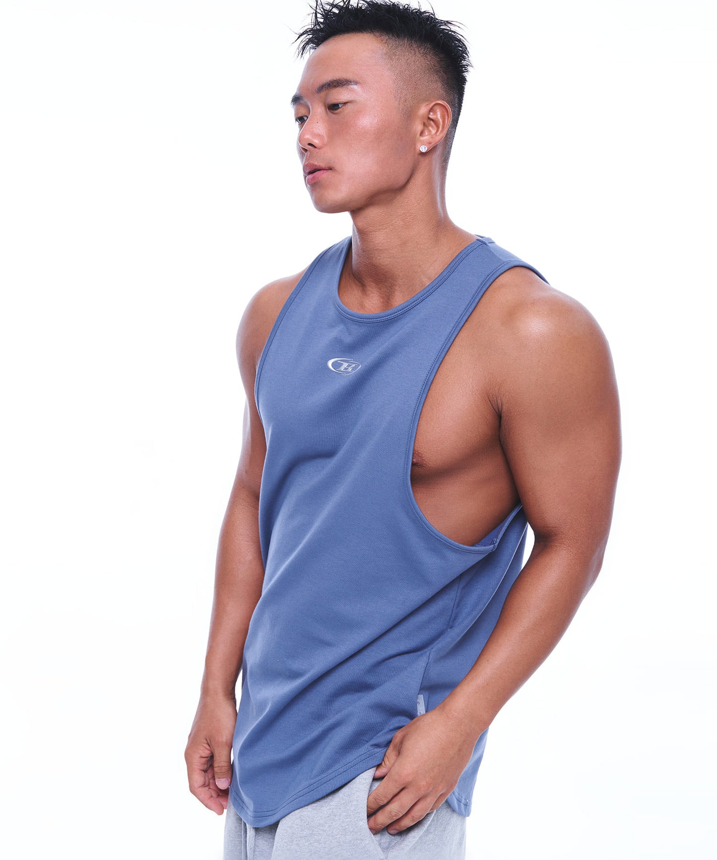 SILVER B LOGO NEW FIT SLEEVELESS  [DEAD BLUE]