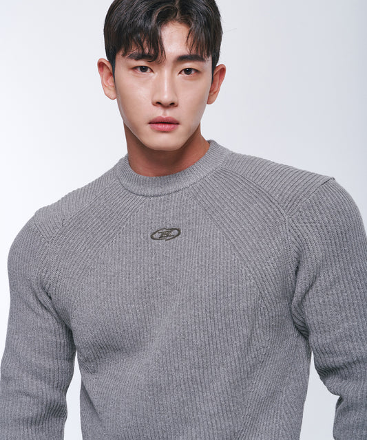 CHROME LOGO MUSCLE FIT KNIT [GREY]