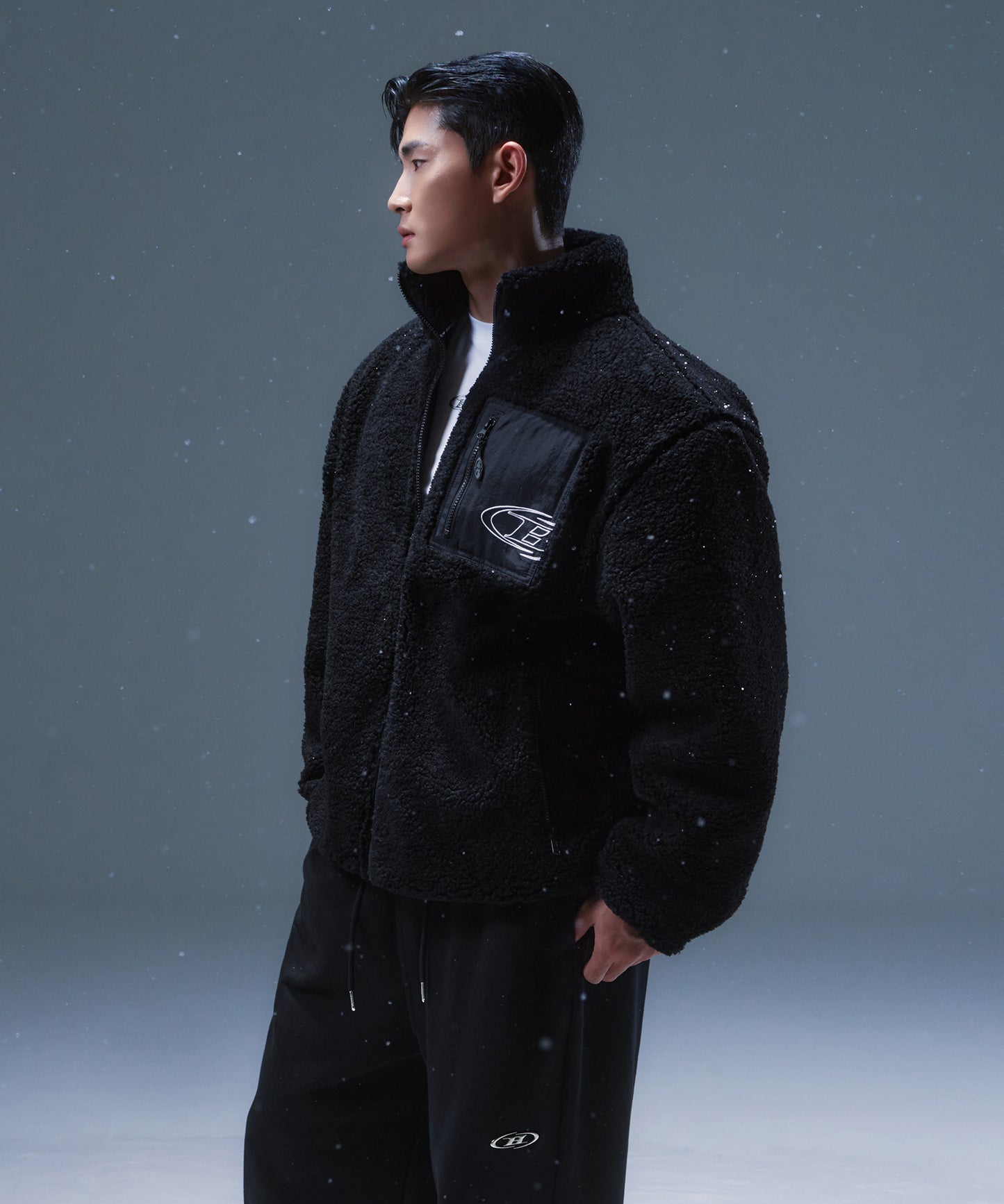 STROKE B SHERPA JACKET [BLACK]