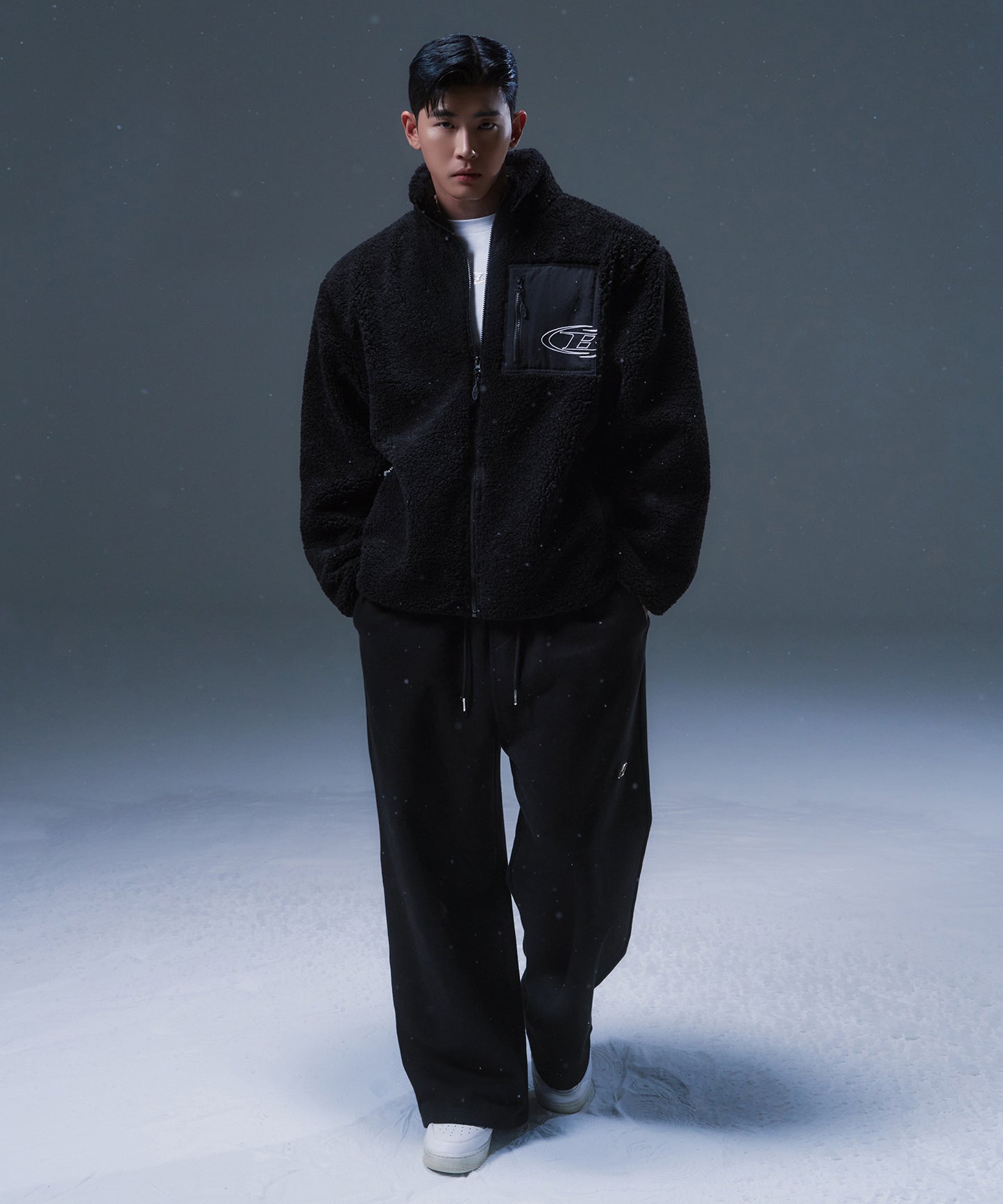 STROKE B SHERPA JACKET [BLACK]