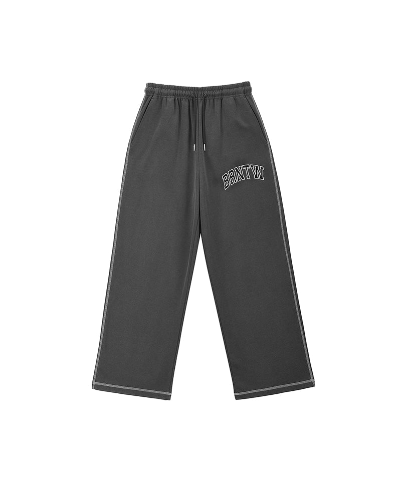 W PIGMENT DYEING SEMI WIDE PANTS [CHARCOAL]