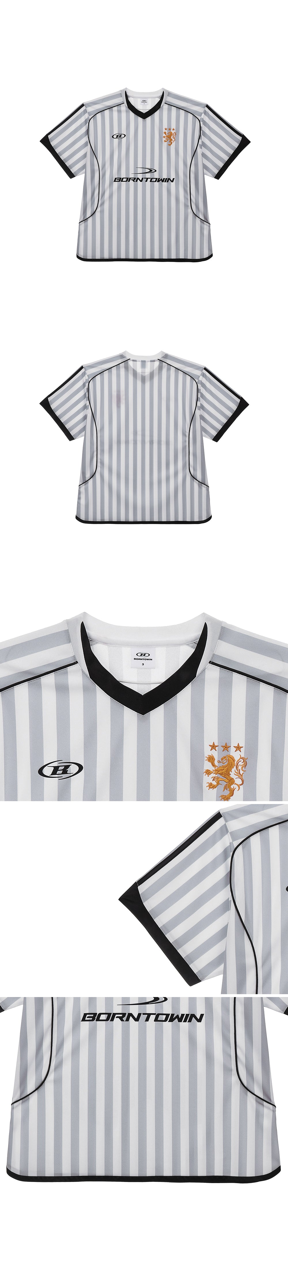 SYMBOL B SOCCER STRIPE JERSEY [WHITE]