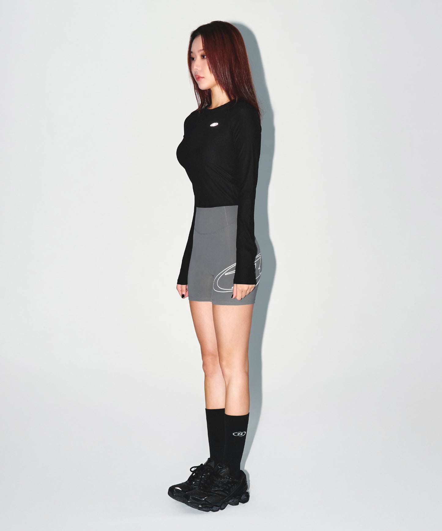 W STROKE B 3.5 BIKER SHORTS [CHARCOAL]