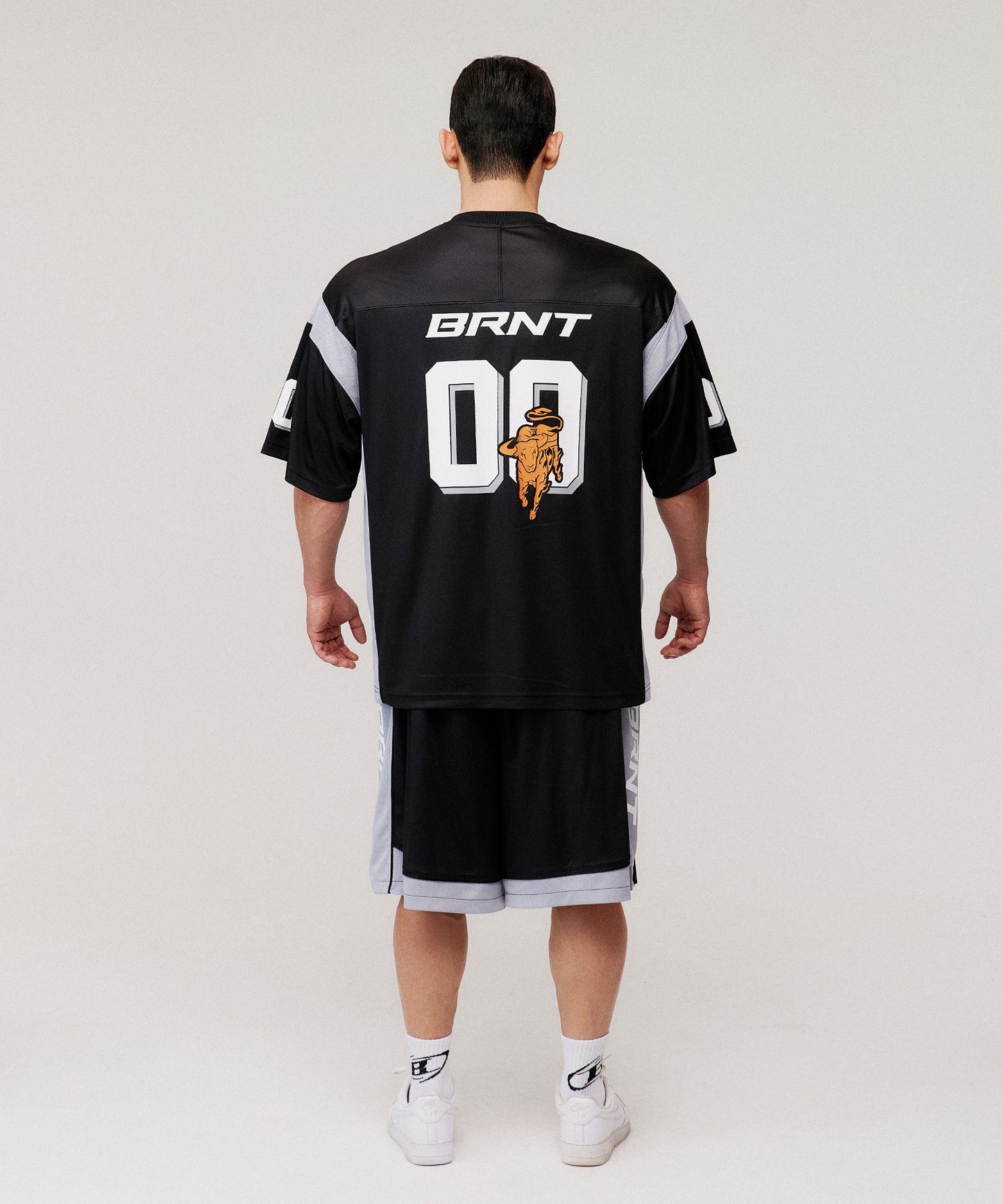 [4/7 Sale] MESH FOOTBALL JERSEY T-SHIRTS [BLACK]