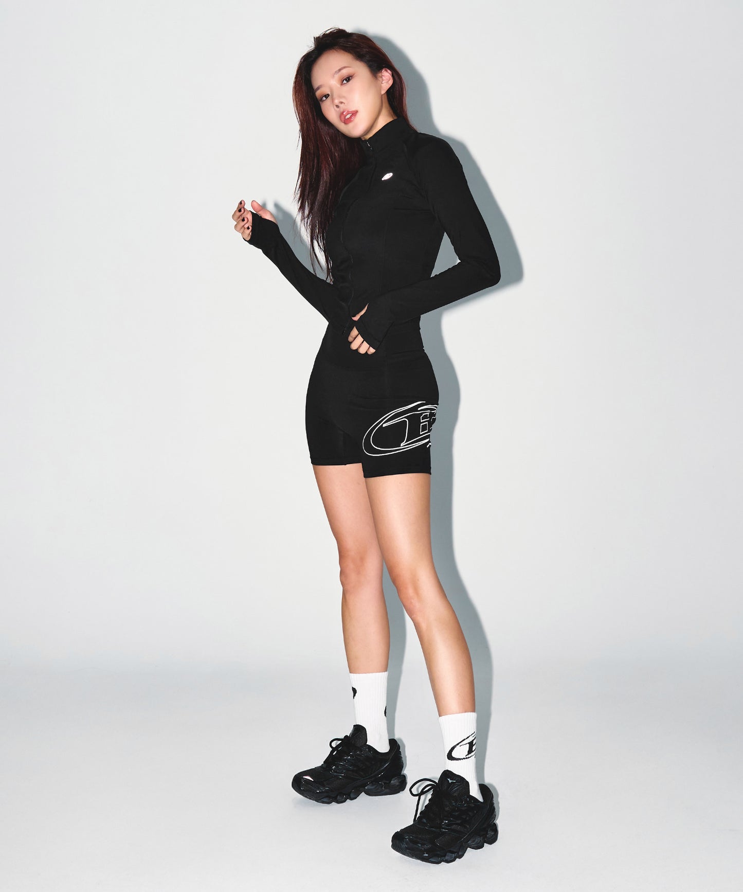 W STROKE B 3.5 BIKER SHORTS [BLACK]