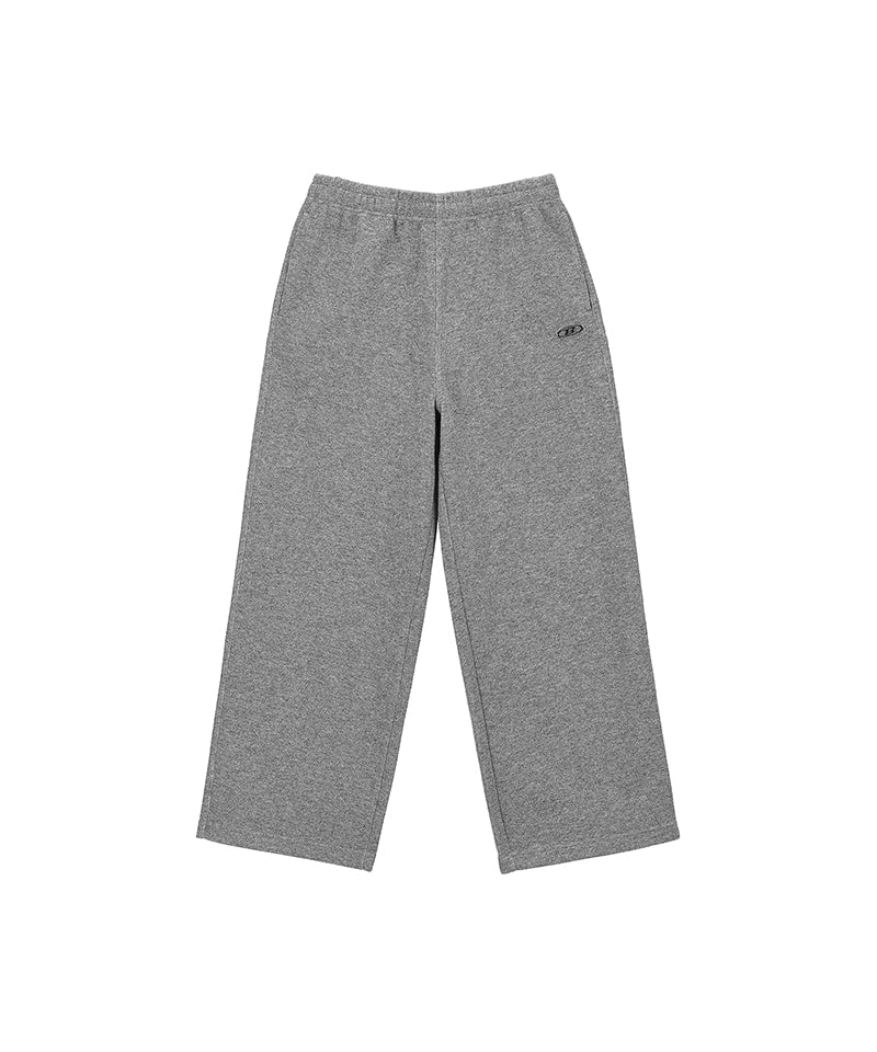 W KNIT LIKE SEMI WIDE PANTS [MELANGE GREY]
