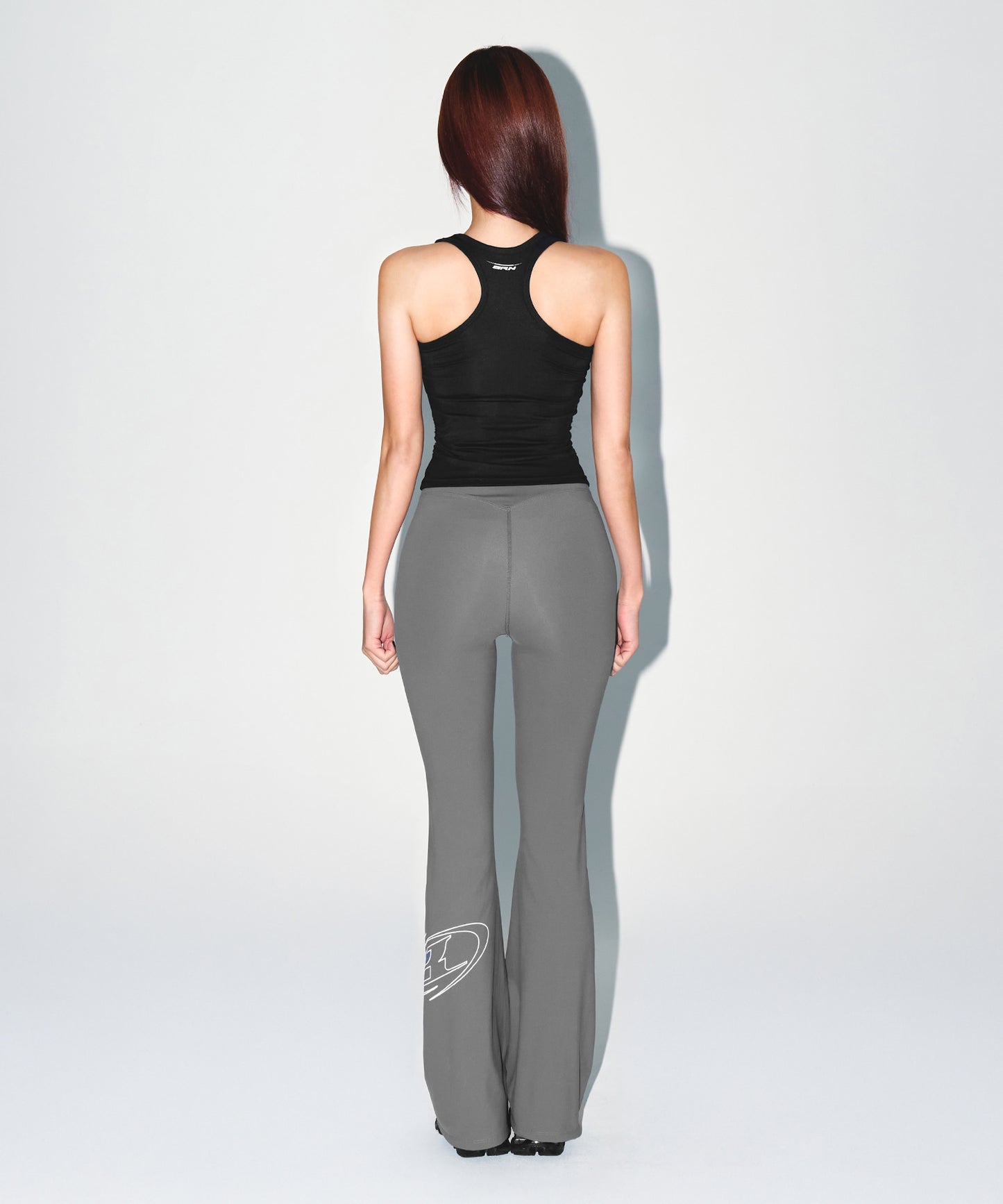 W STROKE B FLEECE BOOTS CUT LEGGINGS [CHARCOAL]