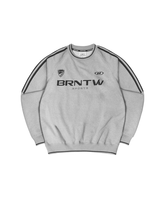 FLEECE BRNTW TRACK LINE SWEATSHIRTS [MELANGE GREY]