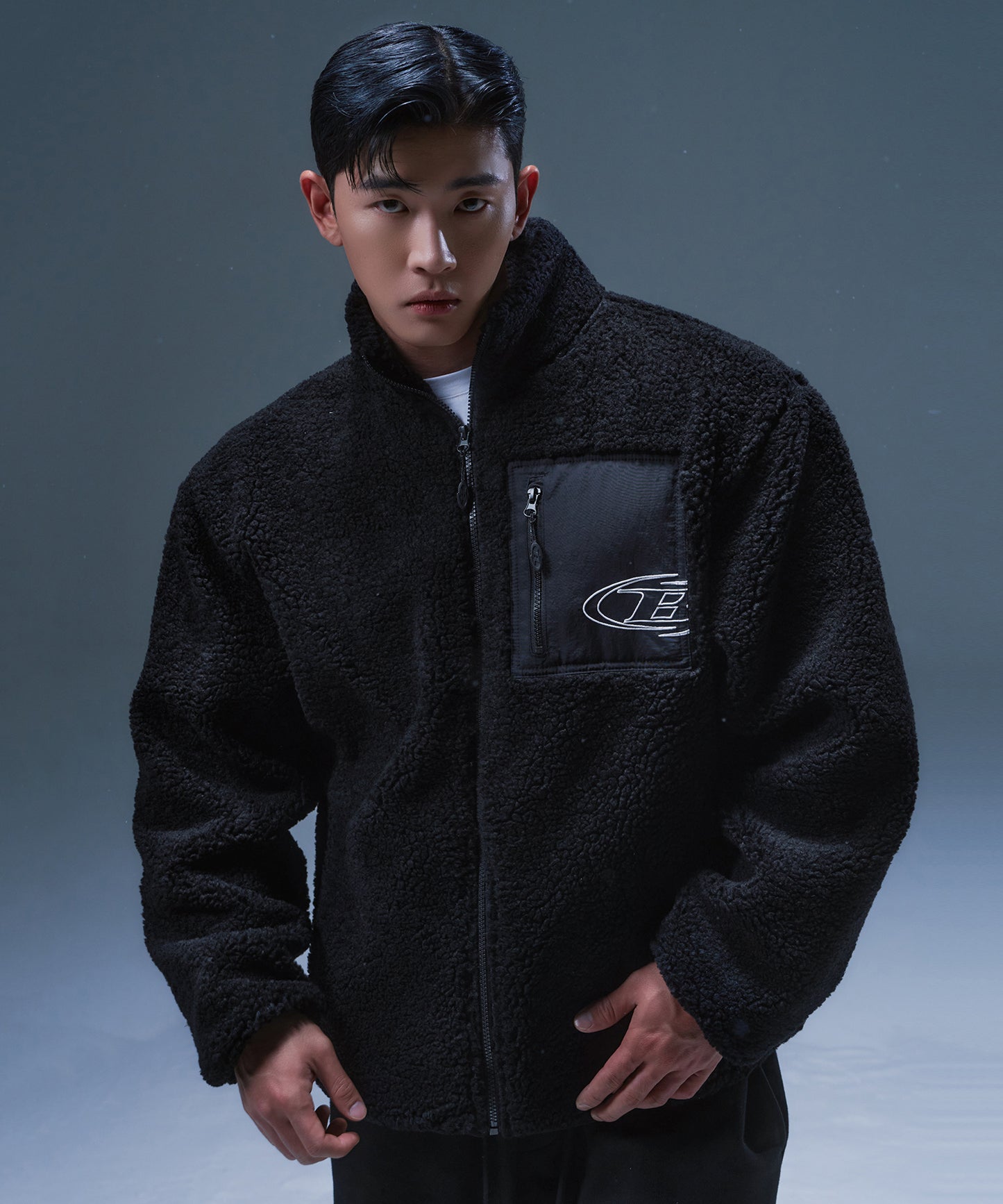 STROKE B SHERPA JACKET [BLACK]