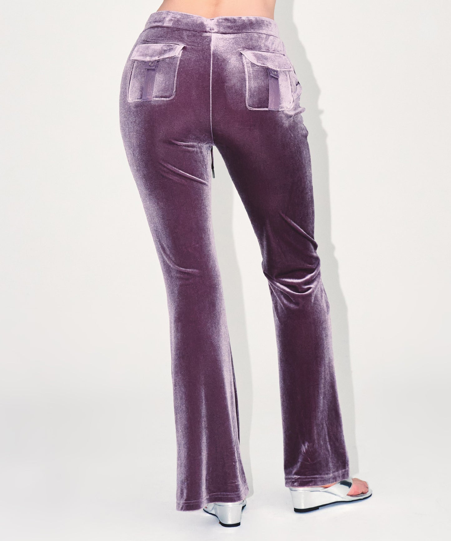W DOUBLE B VELVET BOOTS CUT PANTS [ASH PURPLE]