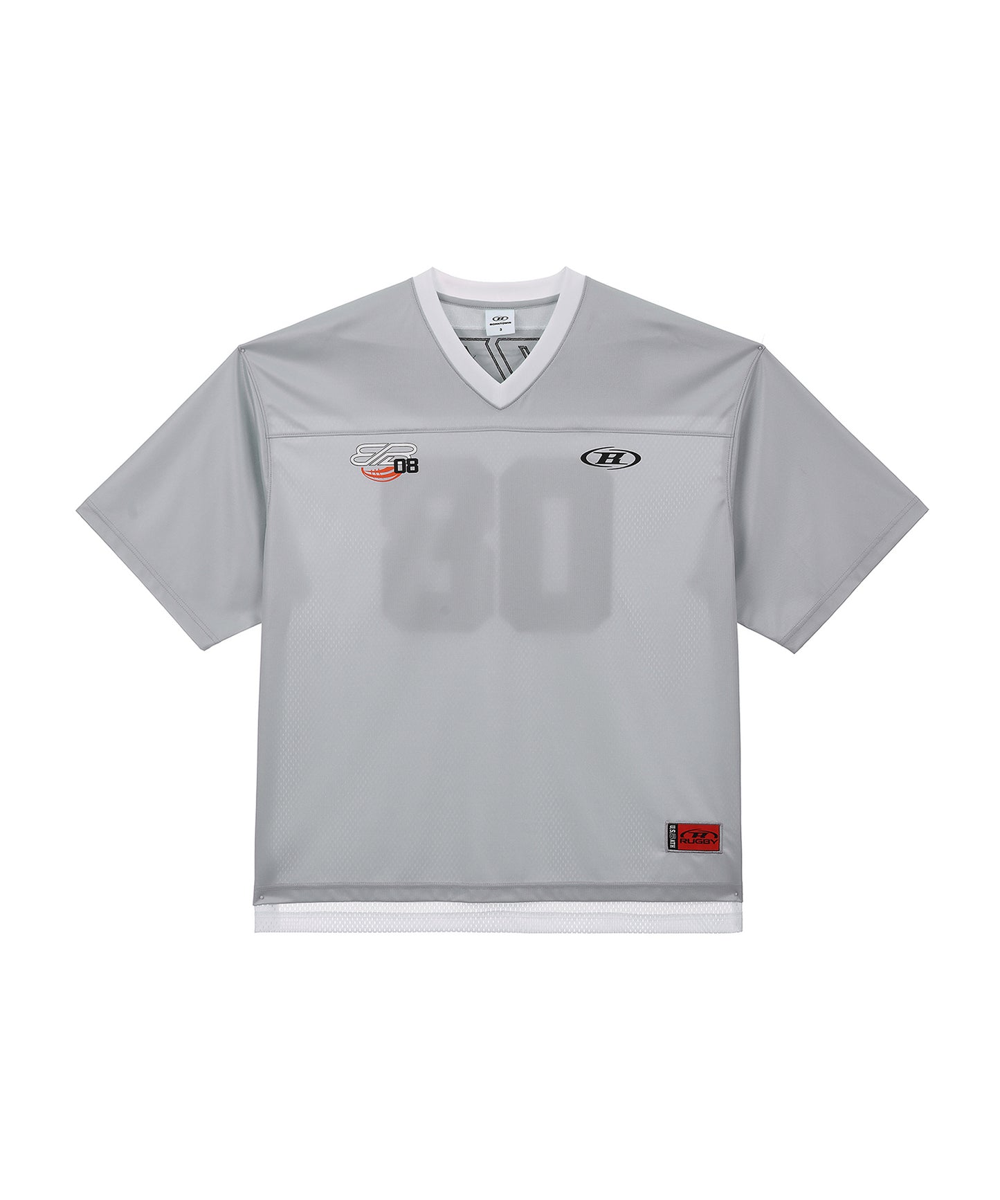 08 RUGBY JERSEY T-SHIRTS [SILVER]