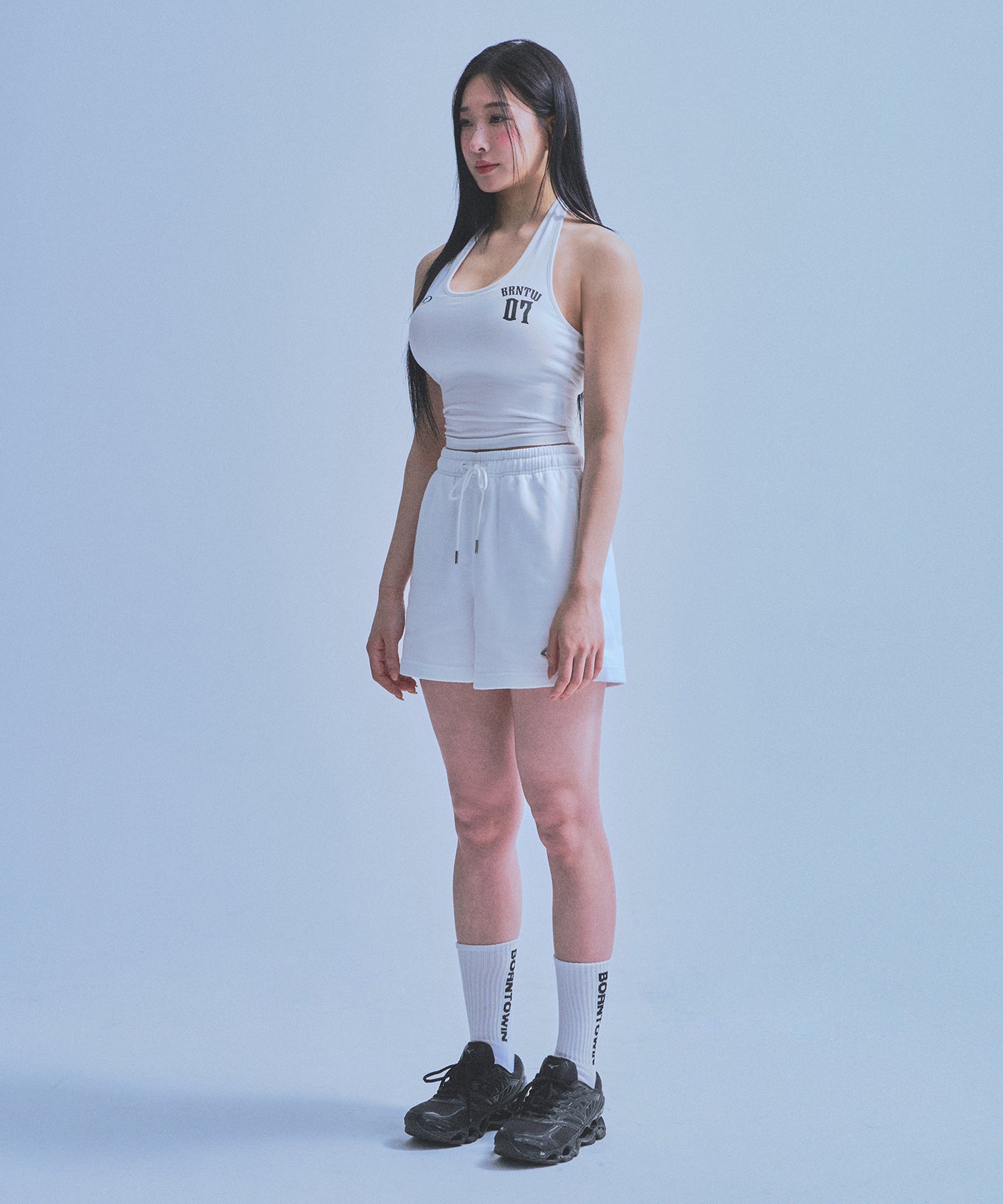 W 07 HALTERNECK SLEEVELESS [WHITE]