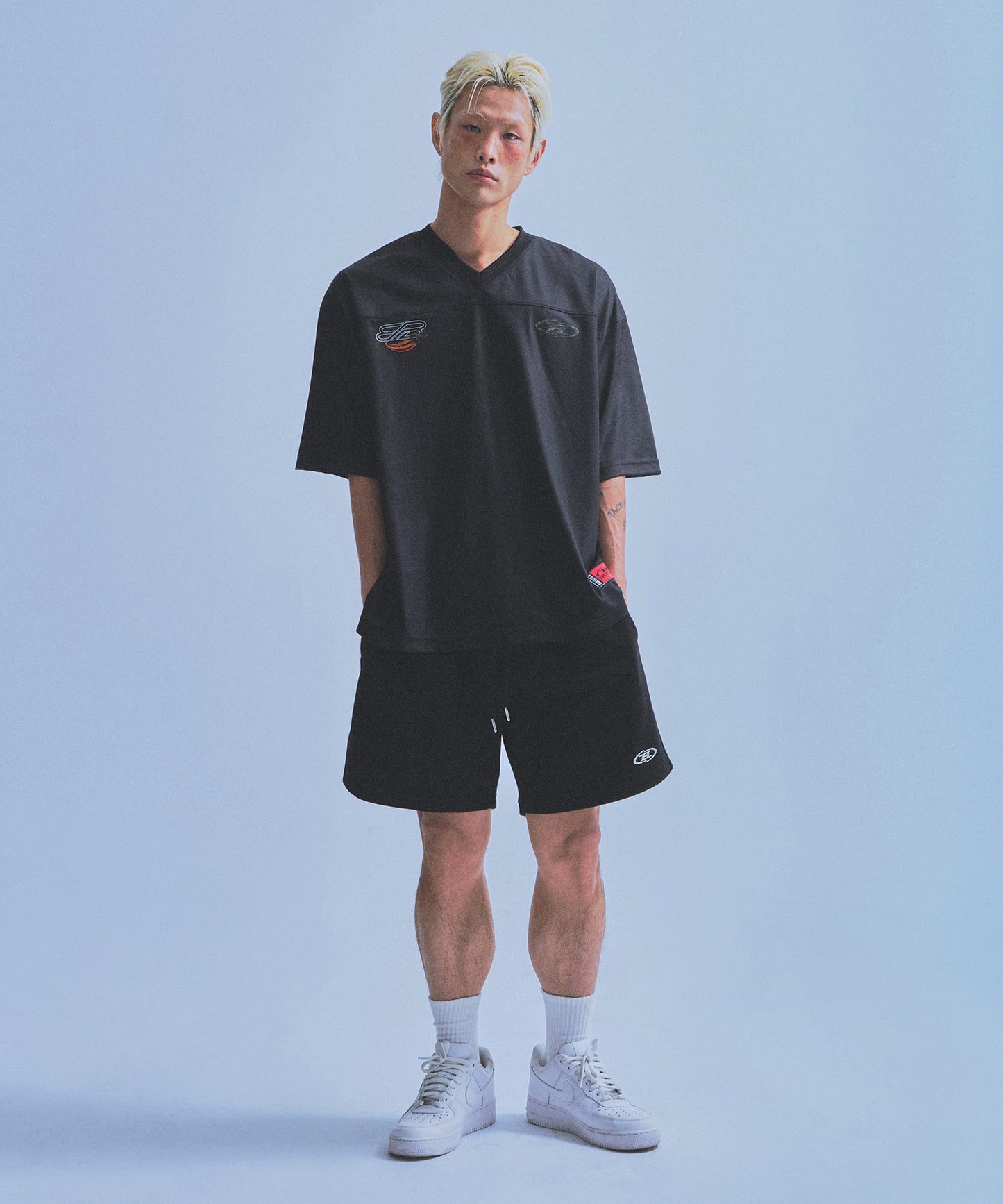 CHROME B HALF PANTS_SHORT VER [BLACK]