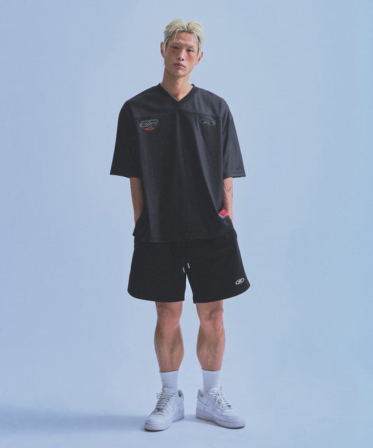 CHROME B HALF PANTS_SHORT VER [BLACK]